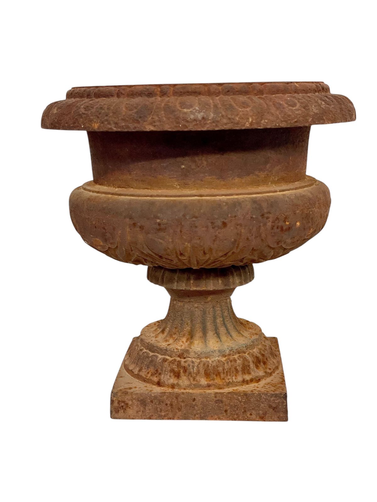 19th Century Pair Of Petite Louis XVI Cast Iron Garden Urns photo 1392.0