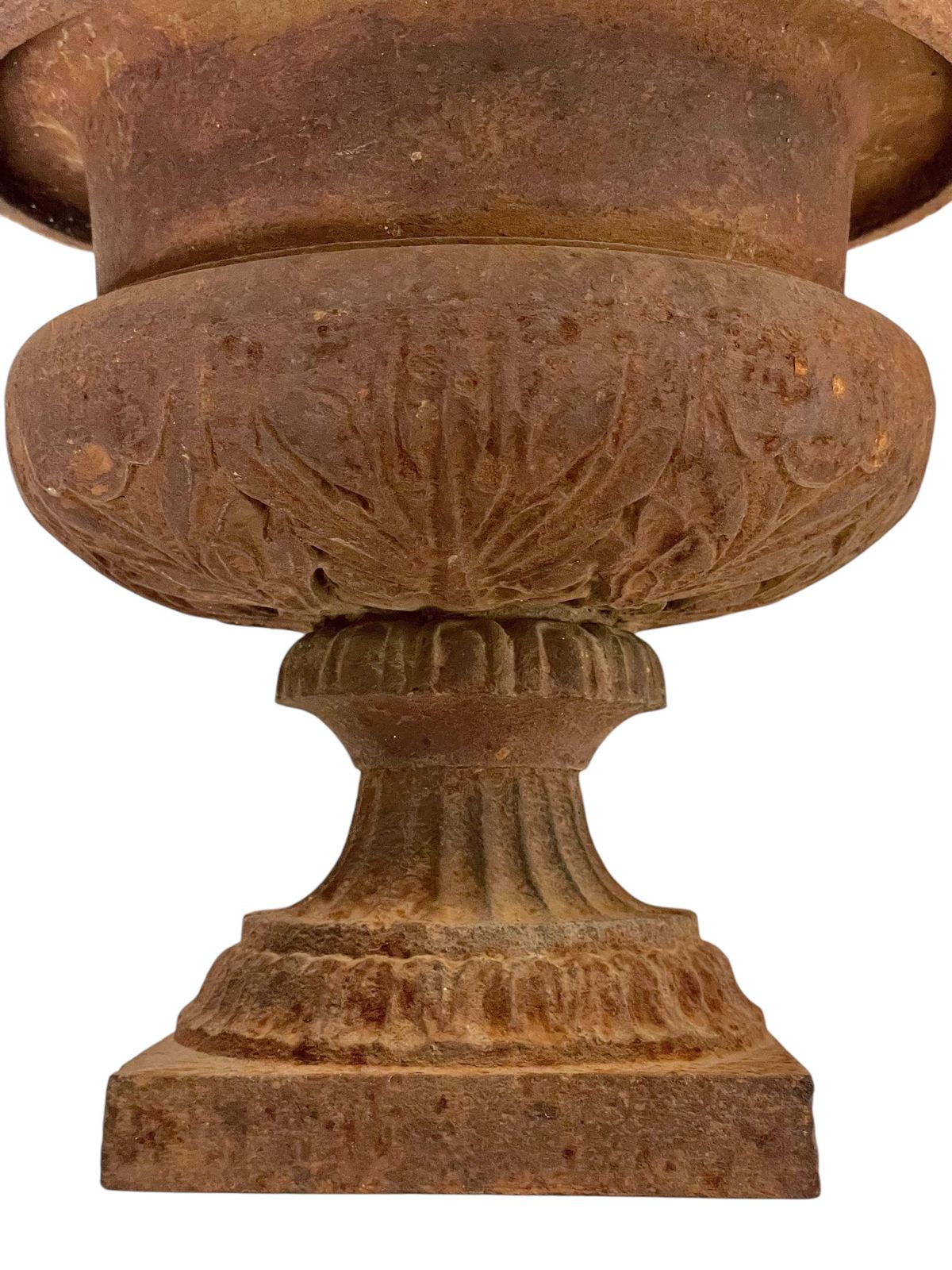 19th Century Pair Of Petite Louis XVI Cast Iron Garden Urns photo buy