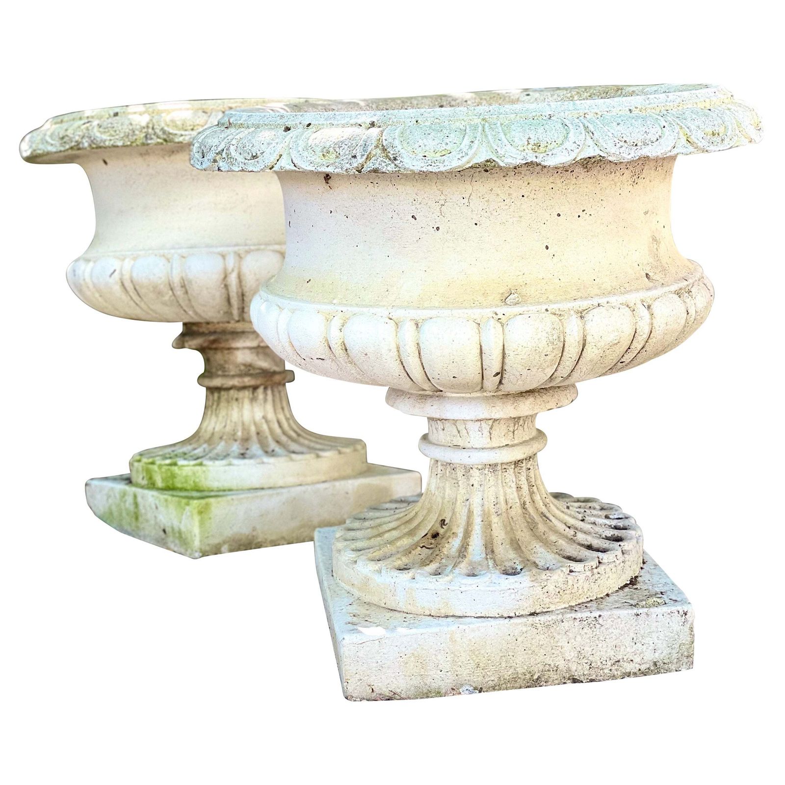 19th Century Pair Of Large Chambord Garden Urns