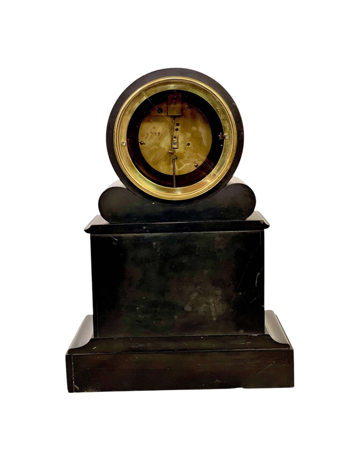 19th Century Black Marble Mantel Clock photo 1144.0