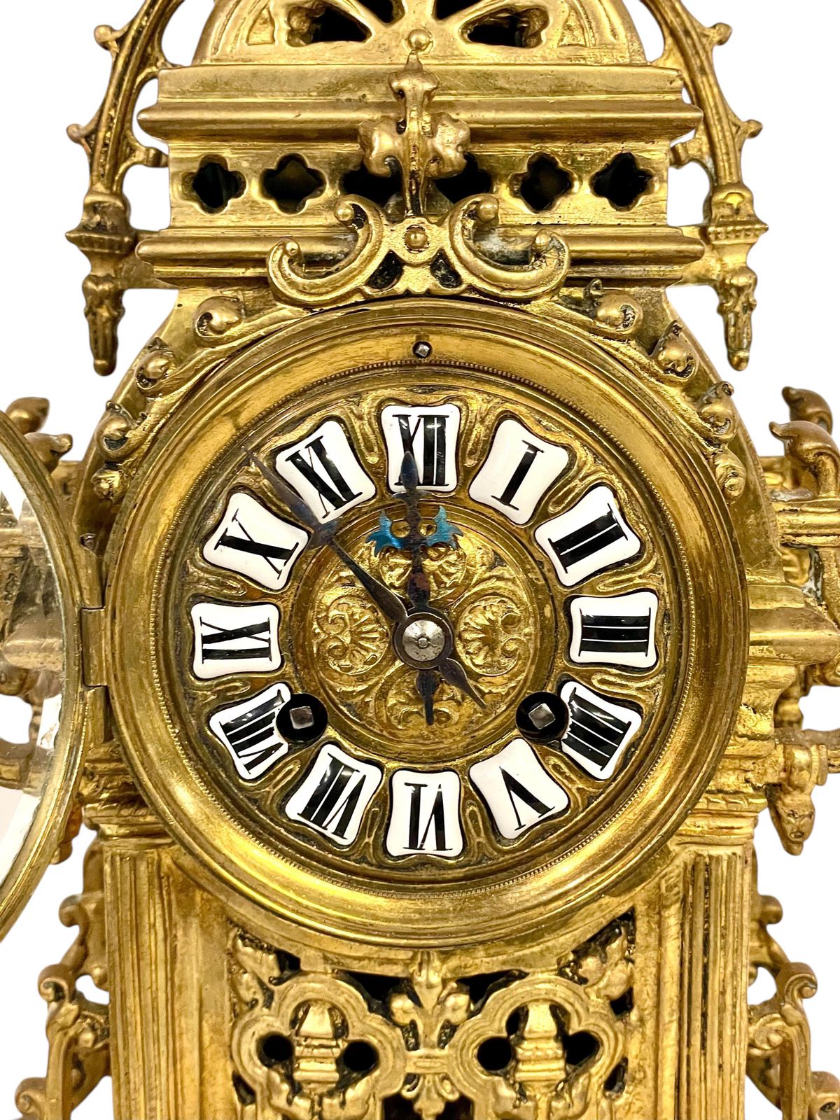 19th Century Gilt Bronze Cathedral Mantel Clock photo 1283.0