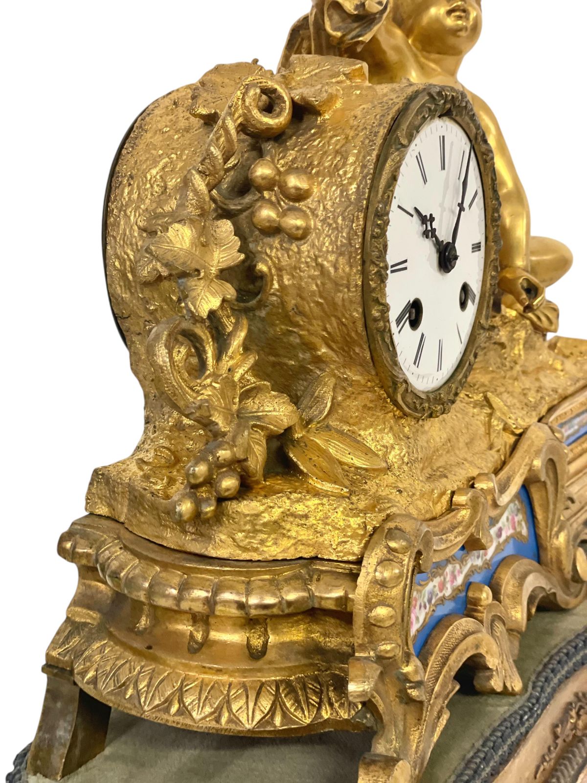 photo buy 19th Century Gilt Bronze And Porcelain Clock By "Miroy Frères"