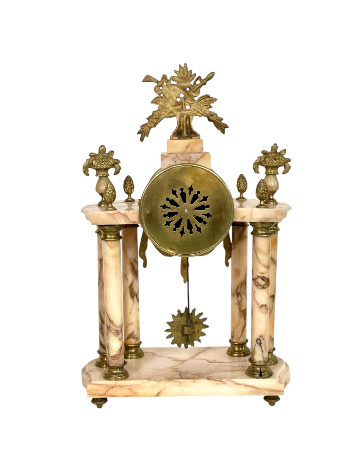 Home Decor 19th Century Large Marble And Ormolu Clock Garniture photo