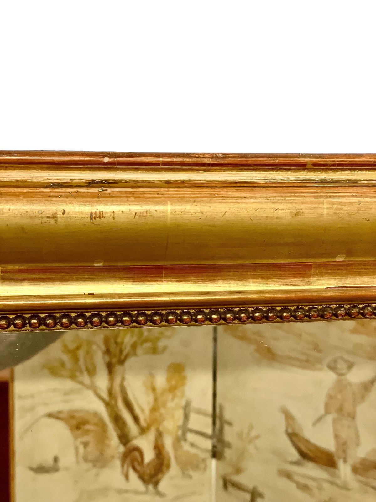 19th Century French Neoclassical Giltwood Trumeau Mirror photo vinterior