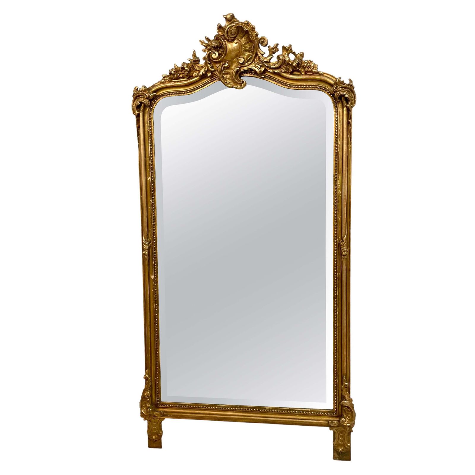 19th Century Louis XV Style Gilt Overmantle Mirror