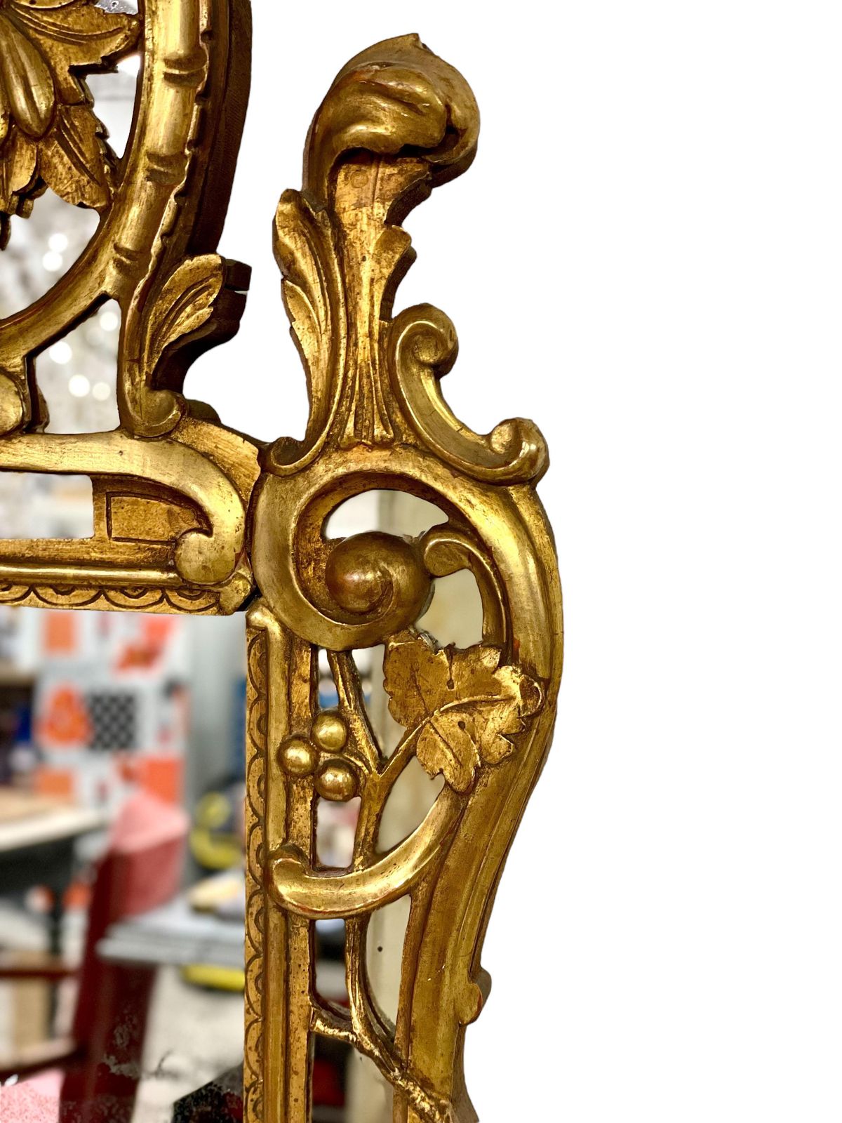 19th Century Régence Giltwood Mantel Mirror photo Home Decor