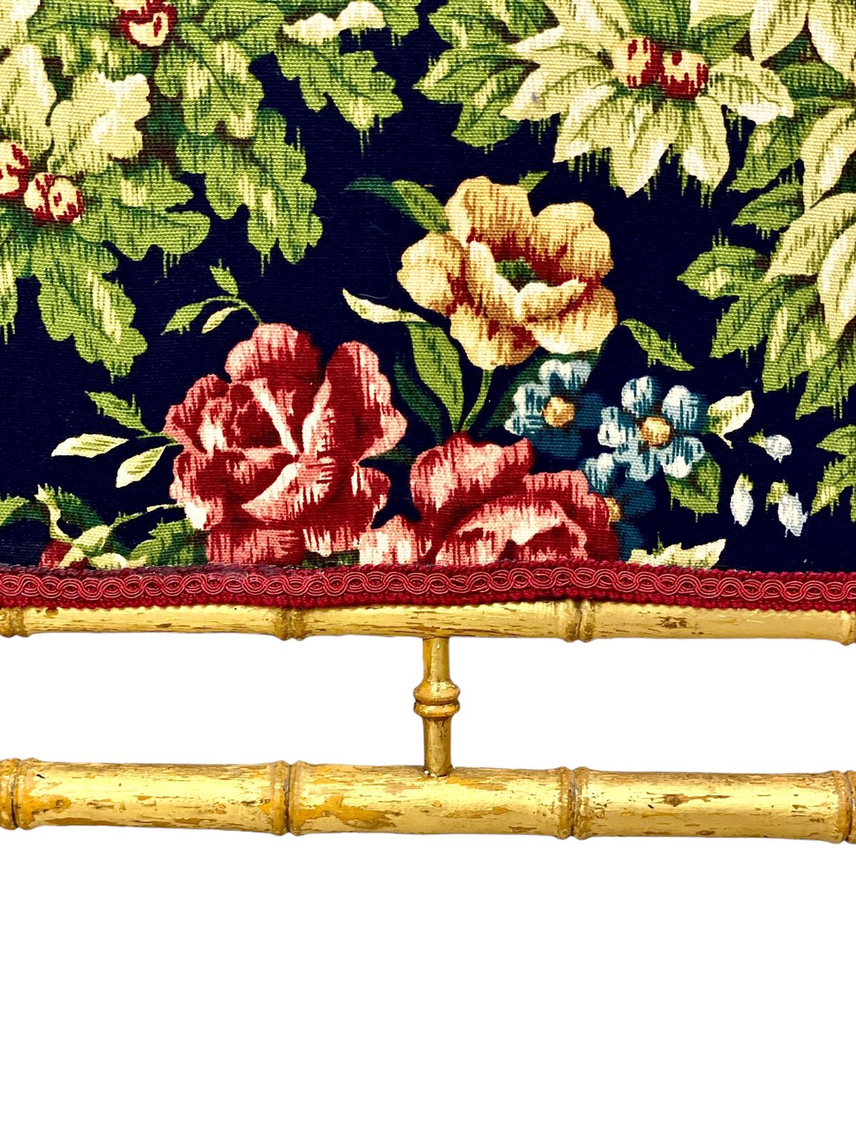 1870s Faux Bamboo Giltwood Firescreen With Tapestry Panels photo 3015.0