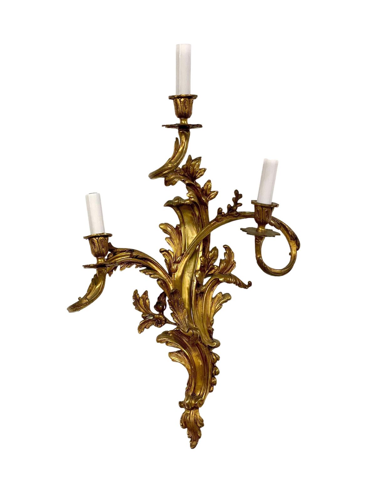 19th Century Pair Of Large Louis XV Gilt Bronze Sconces photo furniture