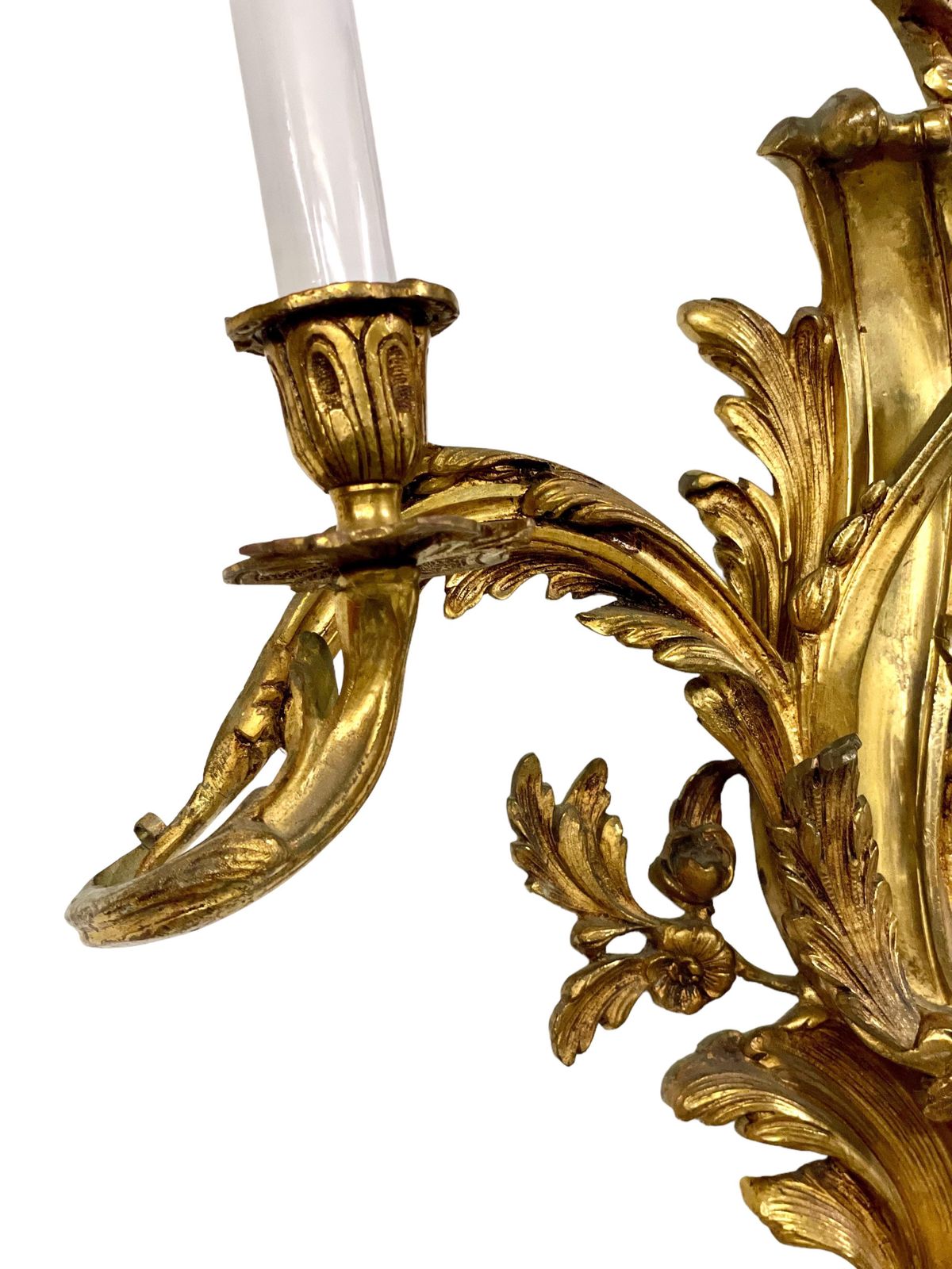 Lighting 19th Century Pair Of Large Louis XV Gilt Bronze Sconces photo