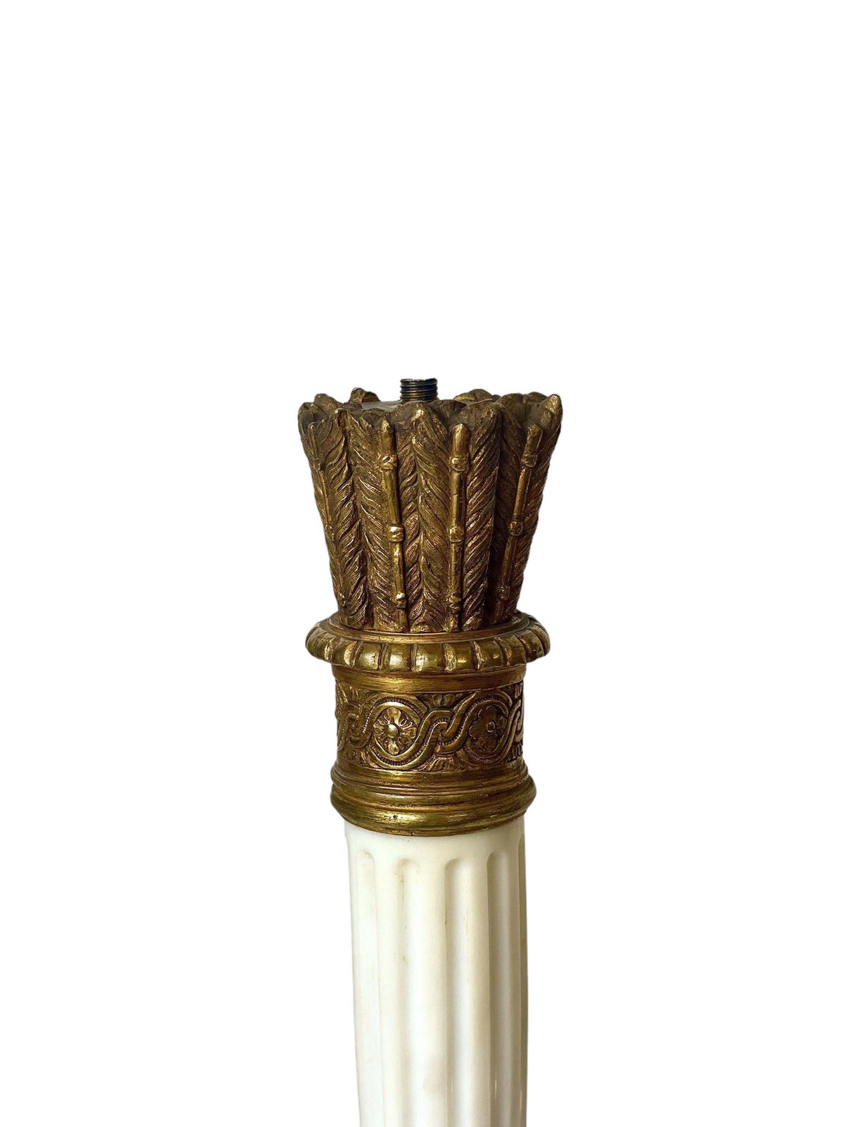 Empire Style “Quiver” Table Lamp In Italian Marble And Bronze, 19th Century photo for sale