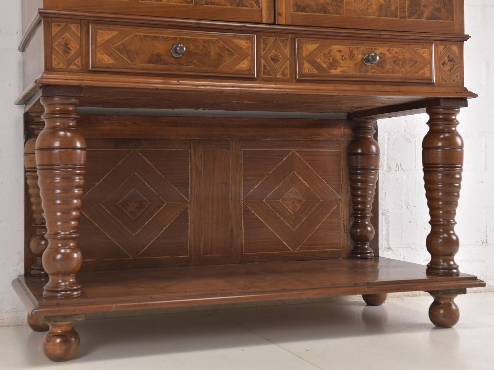 photo for sale Antique! Cabinet Restored Baroque Circa 1720 Walnut Stollen Cabinet