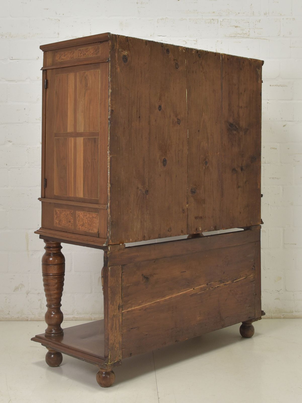 2879.0 Antique! Cabinet Restored Baroque Circa 1720 Walnut Stollen Cabinet photo