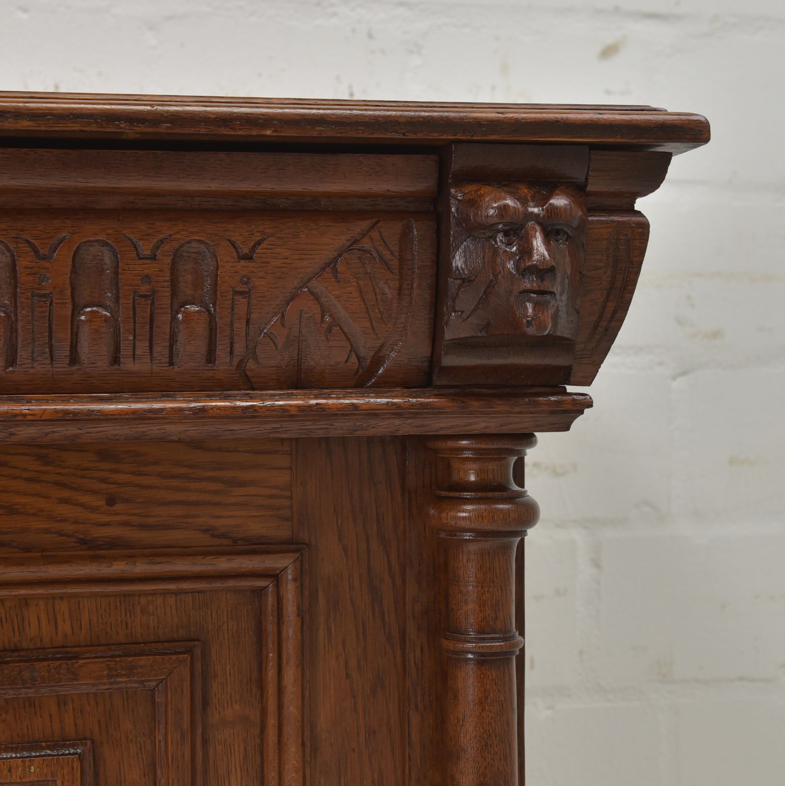 Antique! Sideboard, Chest Of Drawers, Restored, Solid Oak, Wilhelminian Style, Circa 1900 photo vintage