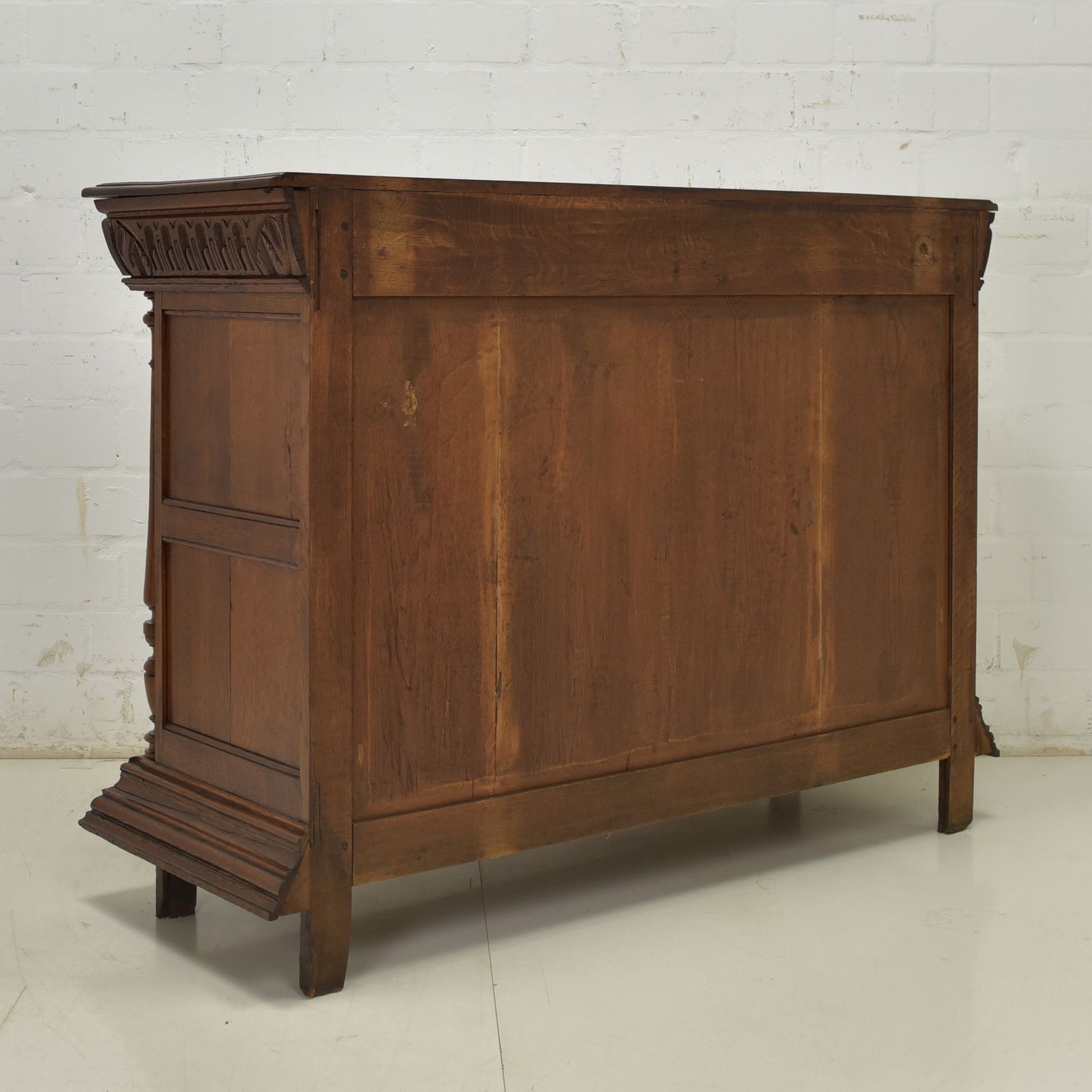 975.0 Antique! Sideboard, Chest Of Drawers, Restored, Solid Oak, Wilhelminian Style, Circa 1900 photo