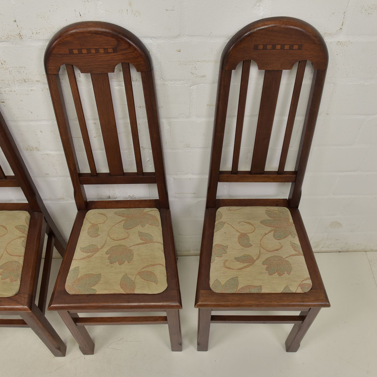 Antique! Set Of 6 Restored Solid Mahogany Art Deco Chairs, Circa 1930 photo Furniture