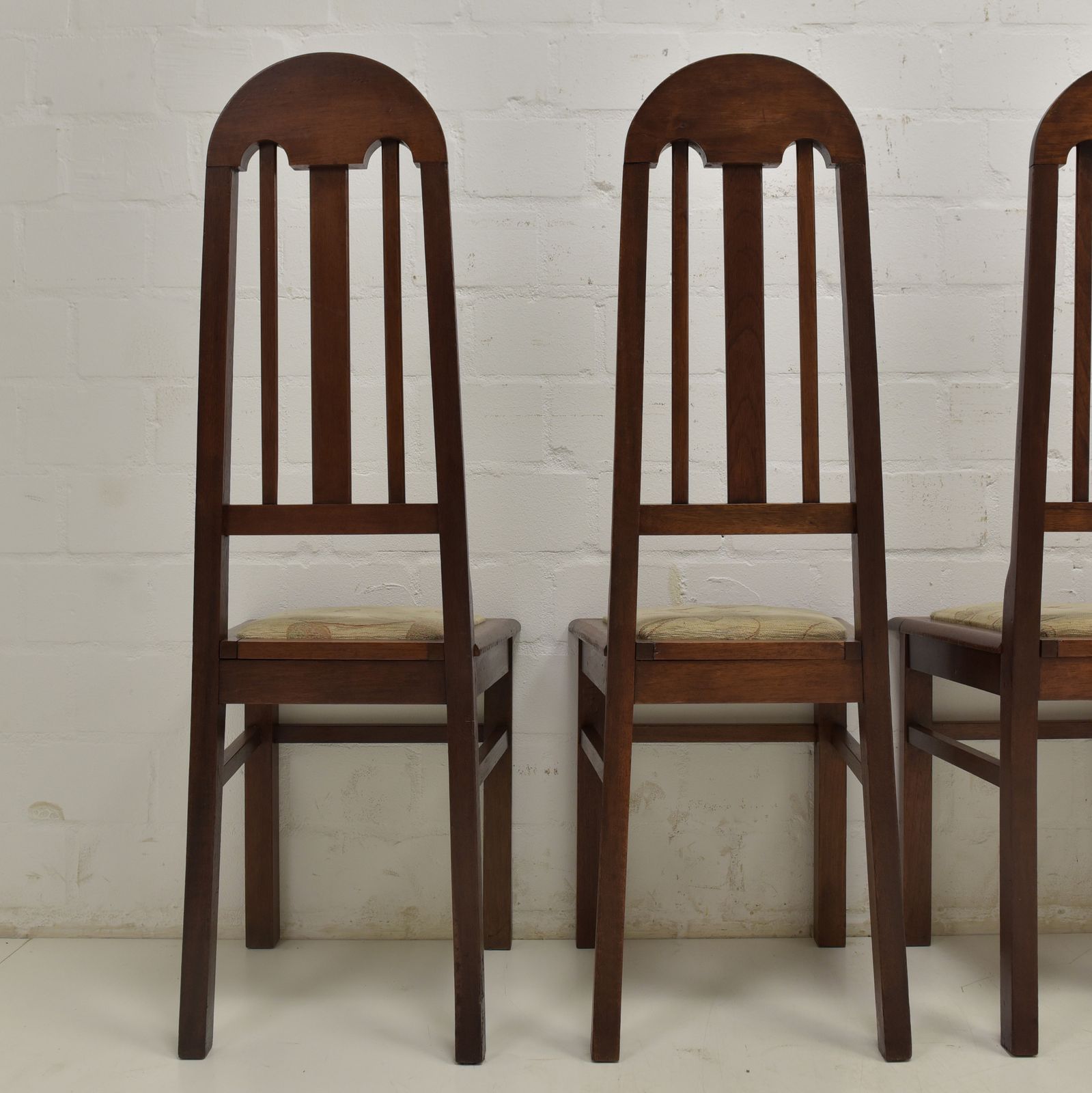 Antique! Set Of 6 Restored Solid Mahogany Art Deco Chairs, Circa 1930 photo 899.0