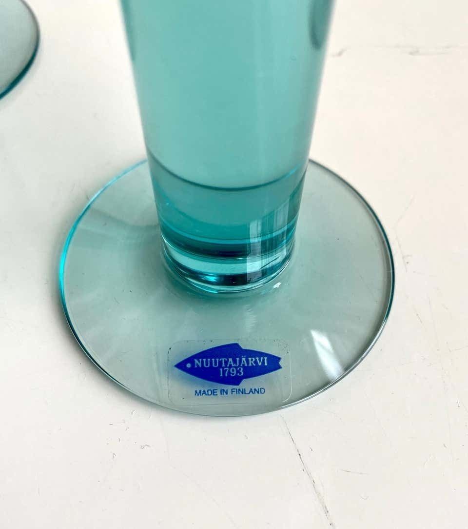 Mondo Green Hand Blown Wine Glass, By Kerttu Nurminen, Ca. 1980s 1990s. photo for sale