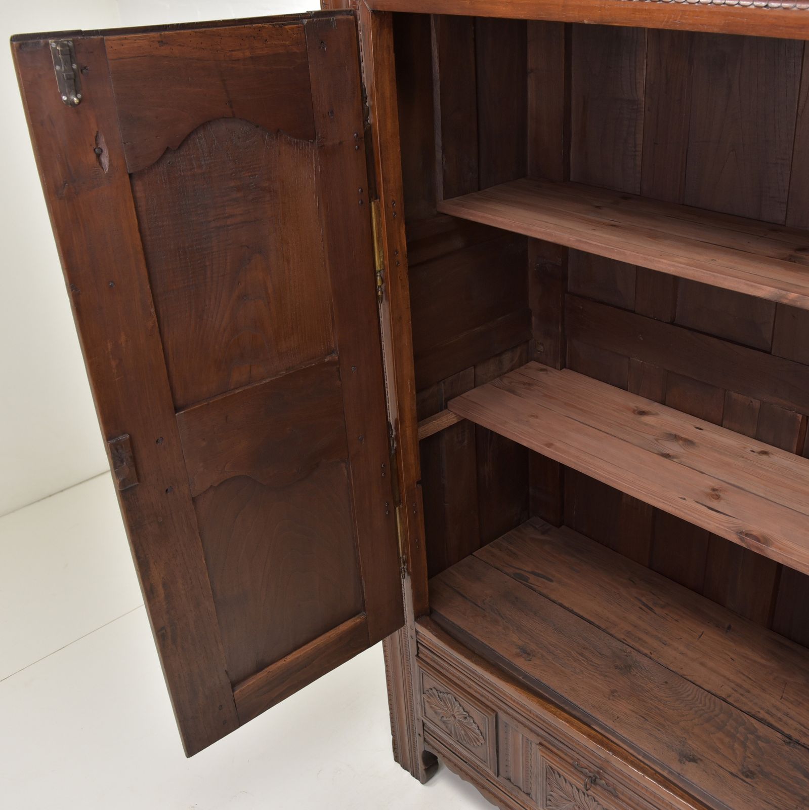 Antique! Small Wardrobe Restored Breton Circa 1820 Hallway Cupboard photo for sale