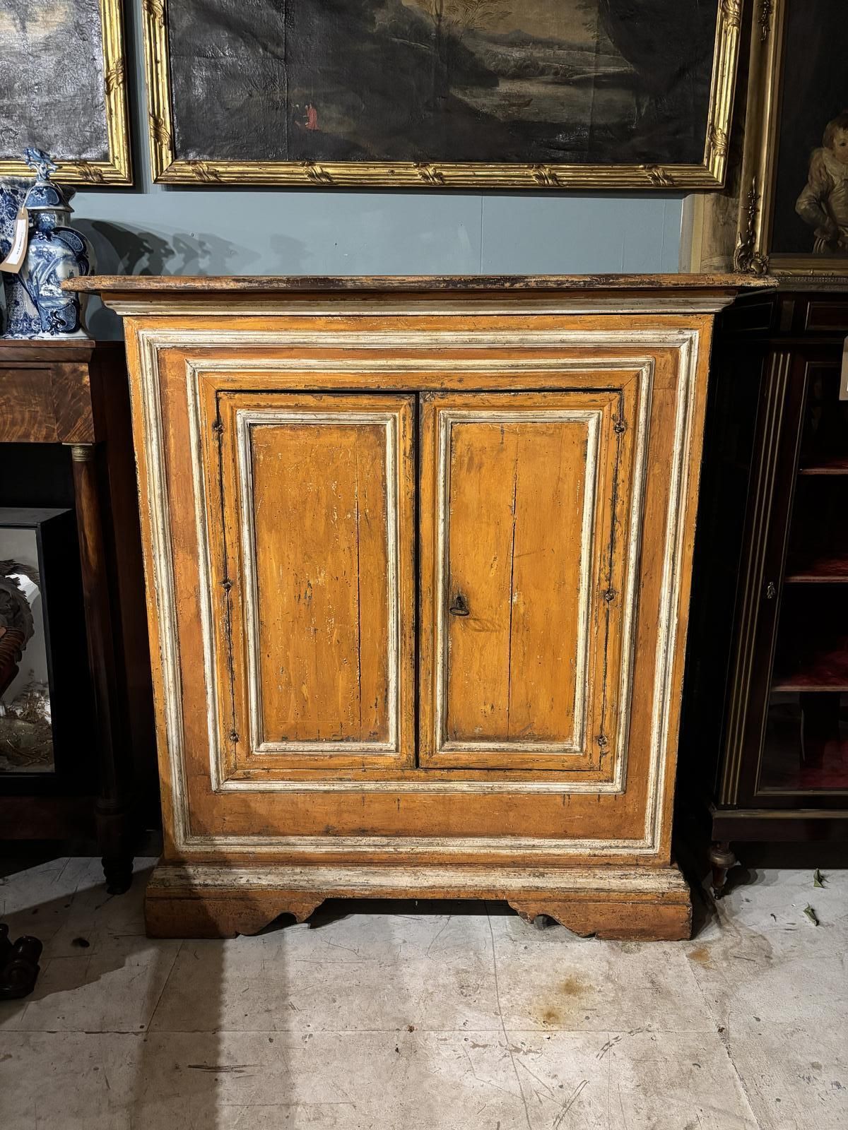 19th Century Italian Painted Cabiet