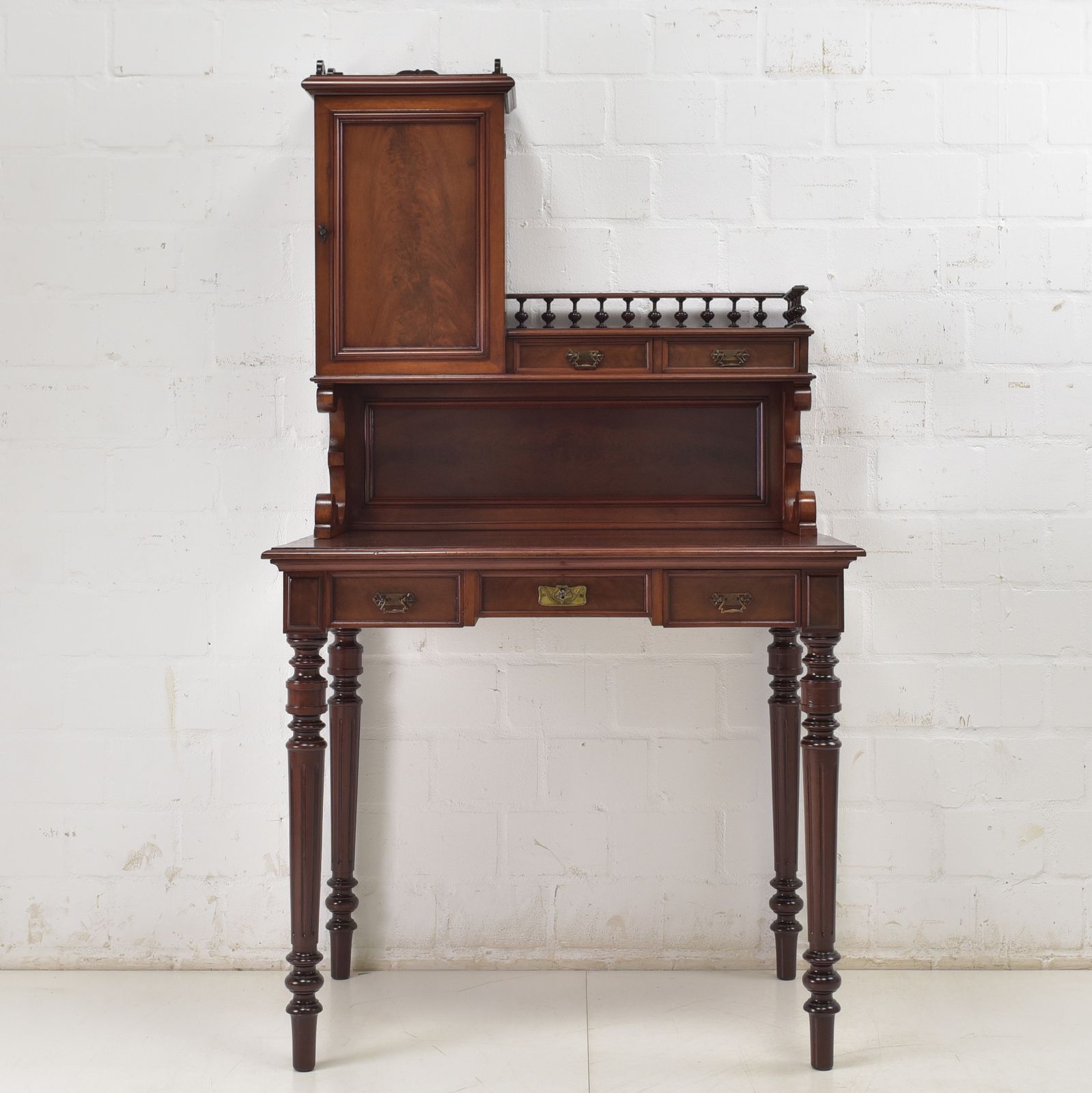 Antique! Ladies' Desk Restored Wilhelminian / Art Nouveau Mahogany Secretary photo furniture