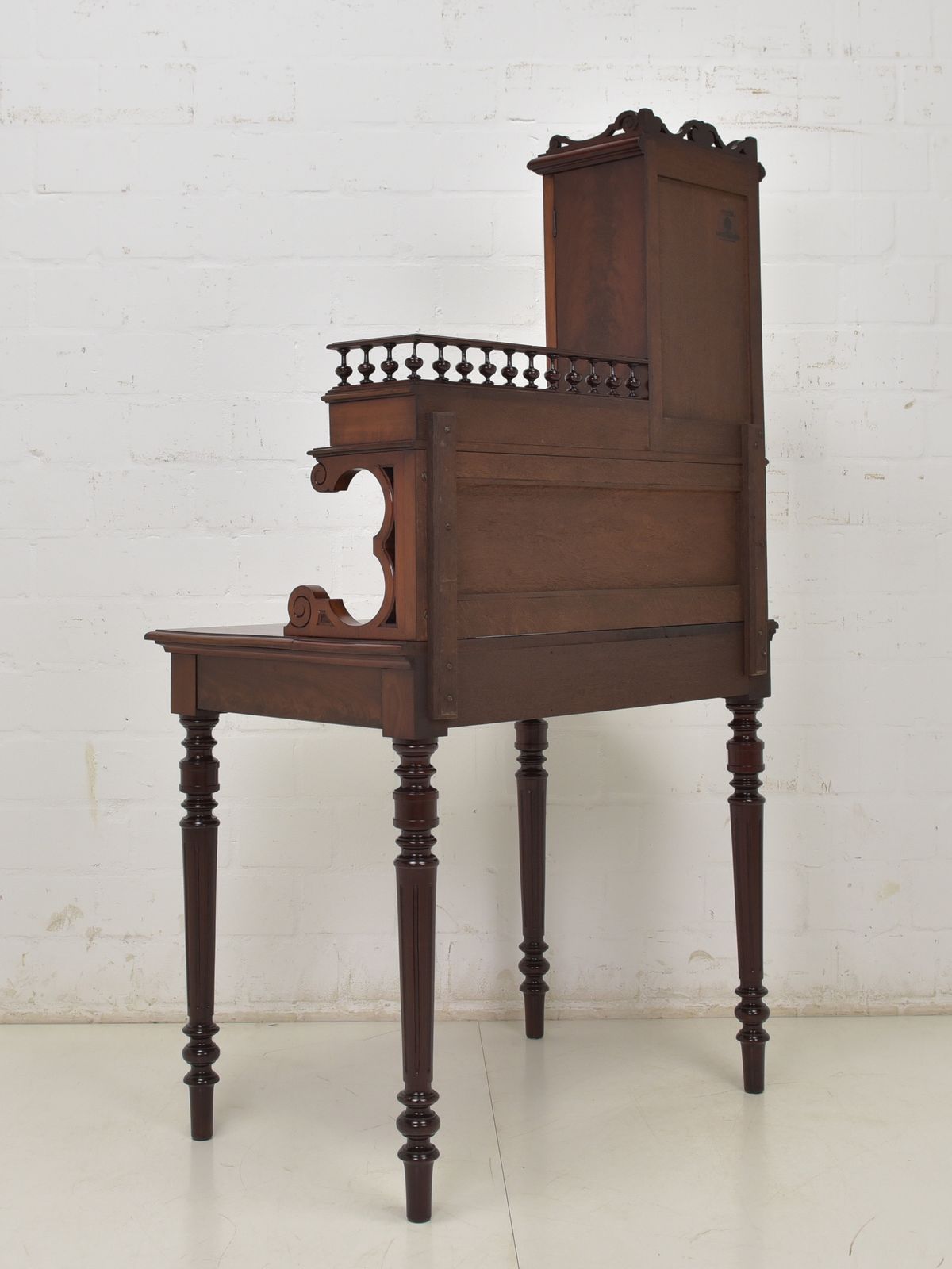 1374.0 Antique! Ladies' Desk Restored Wilhelminian / Art Nouveau Mahogany Secretary photo