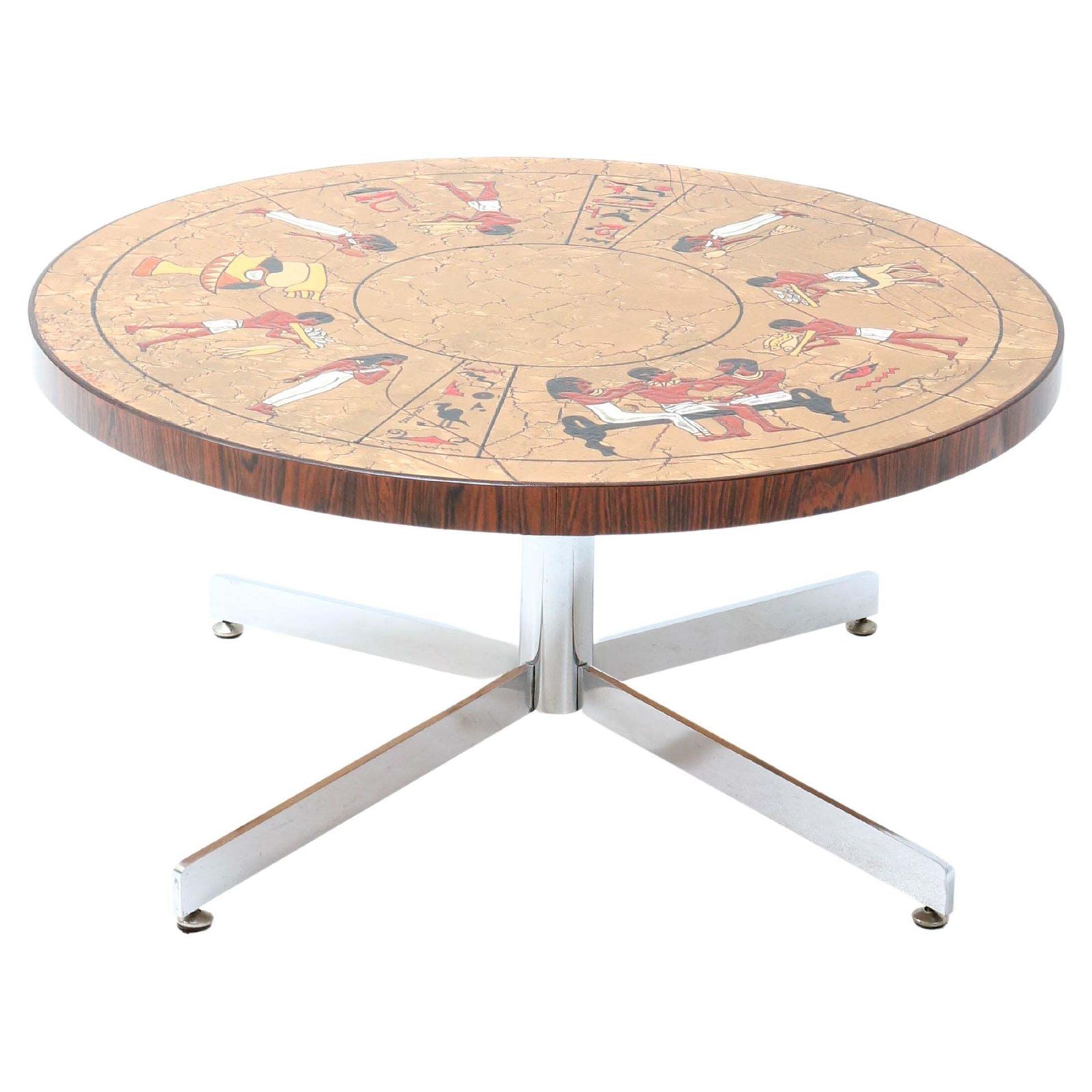Belgium Mid Century Modern Coffee Table With Tiles By Denisco, 1970s