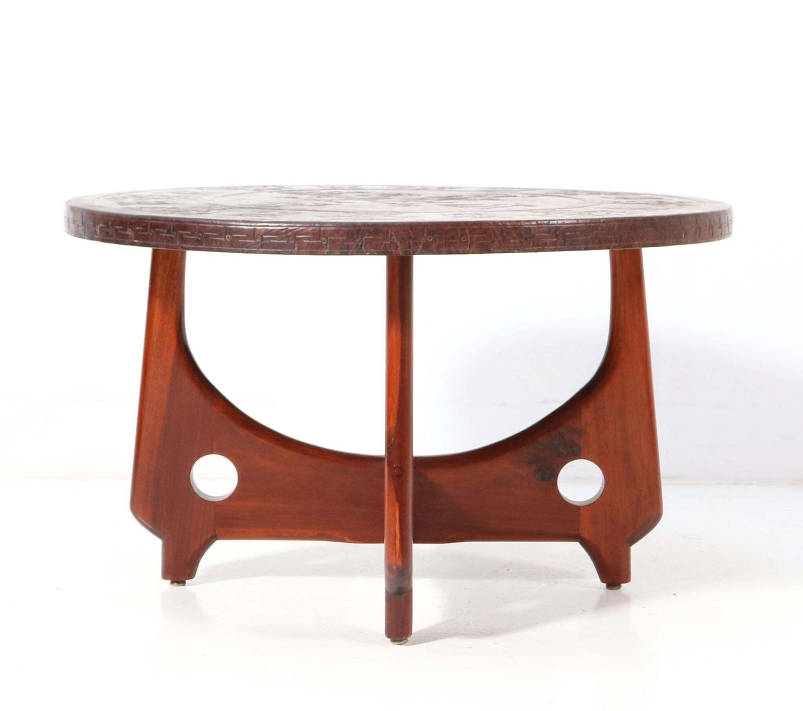 Walnut Mid Century Modern Coffee Table By Angel Pazmino For Muebles De Estilo photo 1421.0