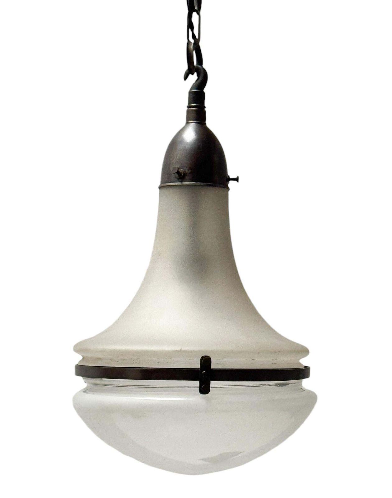 photo for sale Peter Behrens Art Nouveau Luzette Pendant Lamp For Siemens, 1900s