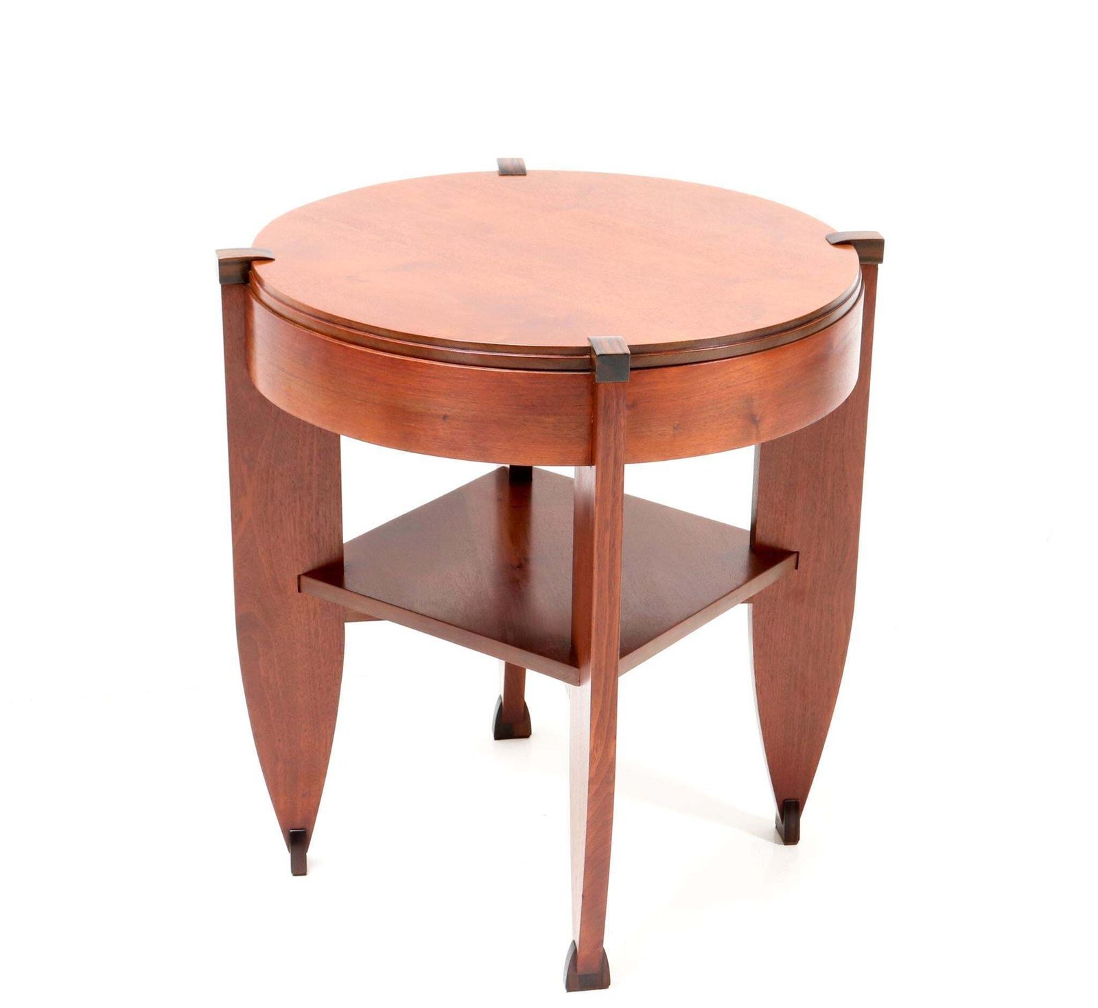 Walnut Art Deco Amsterdamse School Coffee Table By J.J. Zijfers Amsterdam, 1920s photo for sale