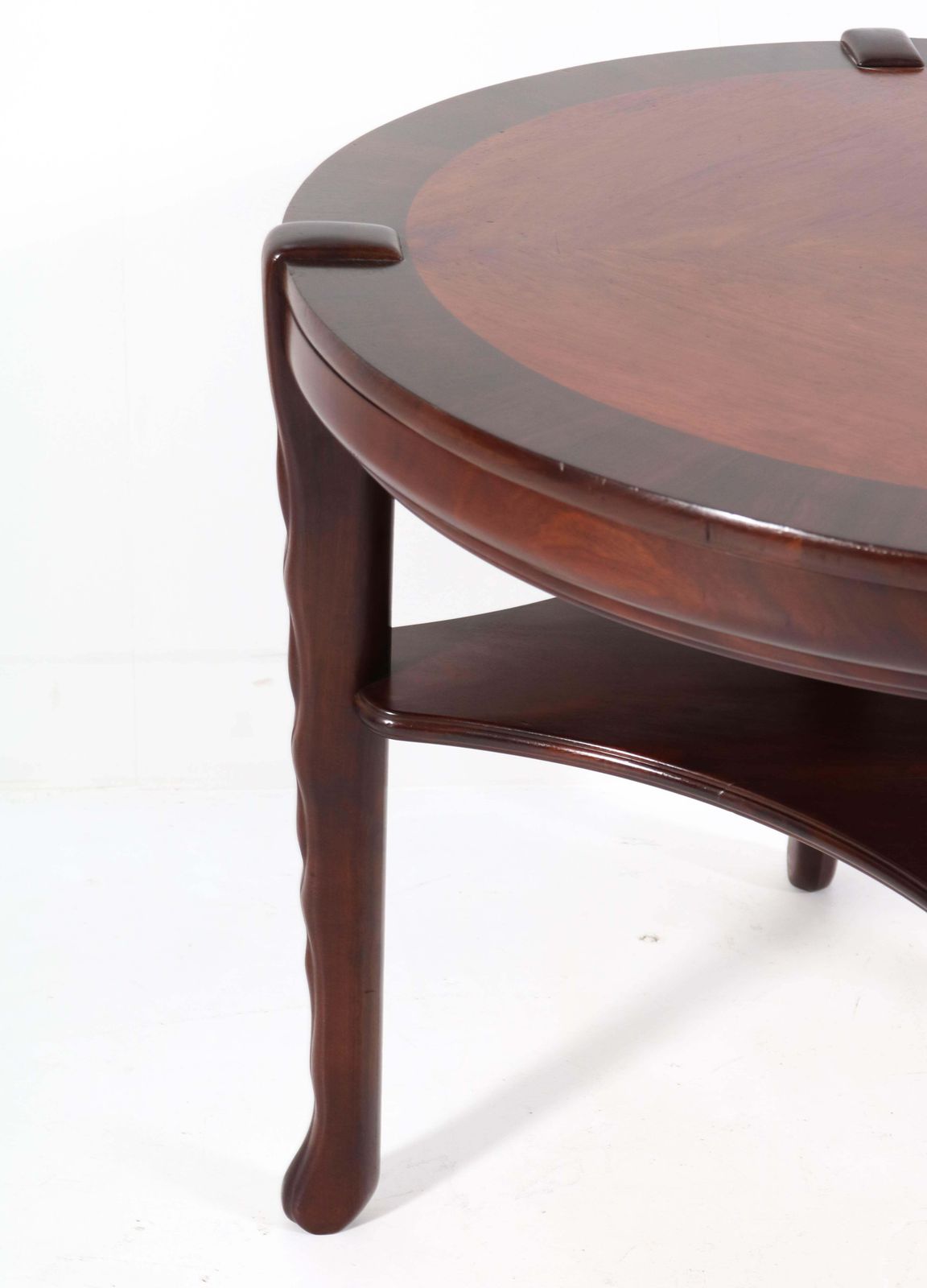 Walnut Art Deco Amsterdamse School Coffee Table By 'T Woonhuys Amsterdam, 1920s photo vintage