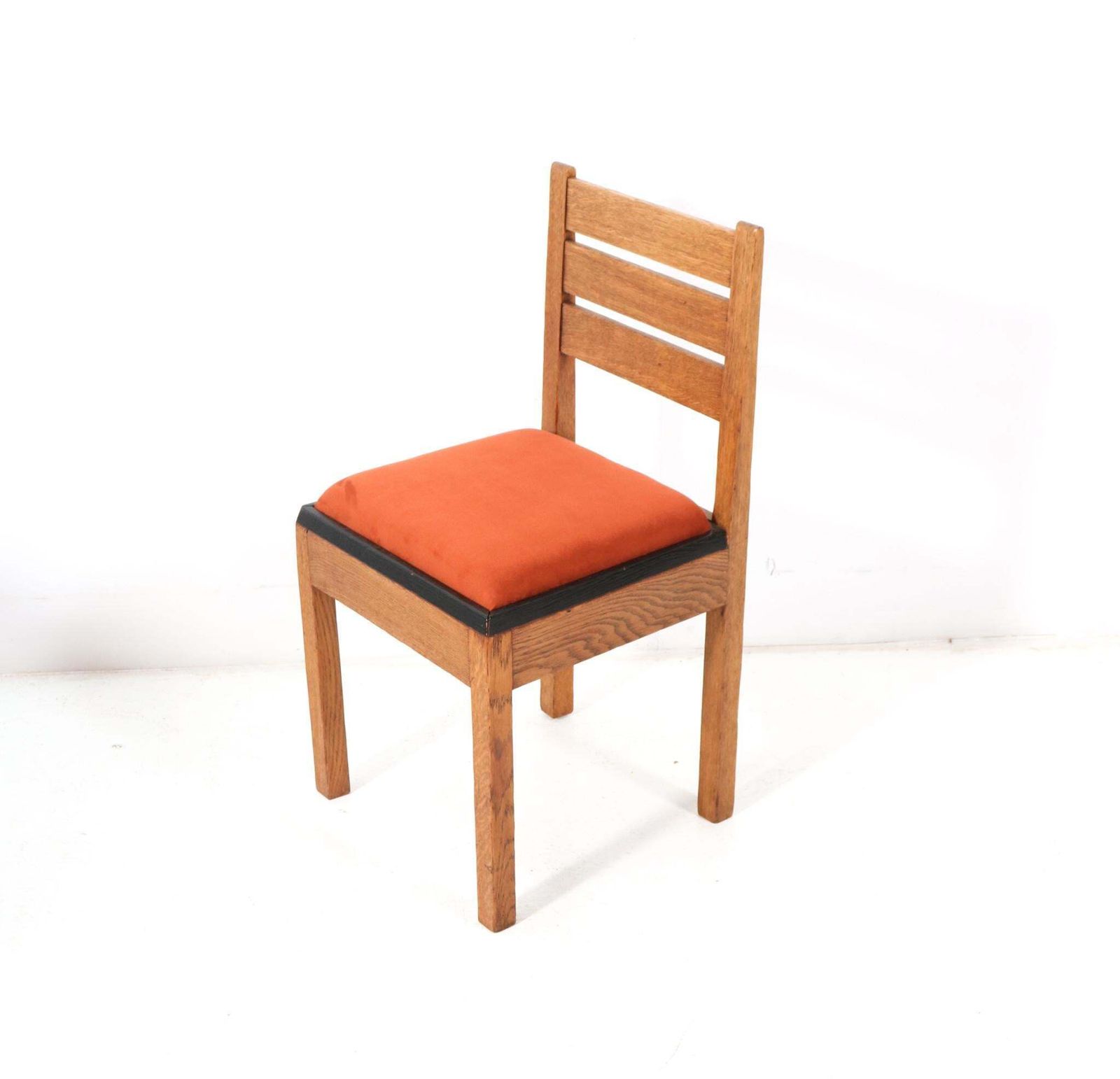 Oak Art Deco Modernist Side Chair By Jan Brunott, 1920s photo for sale