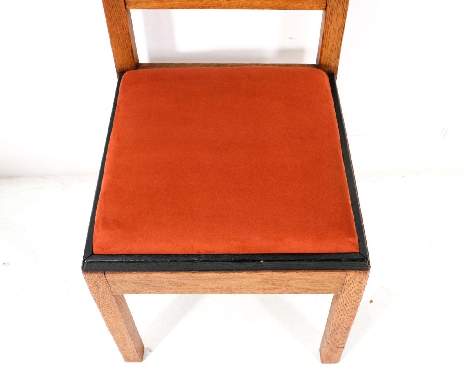 Oak Art Deco Modernist Side Chair By Jan Brunott, 1920s photo buy