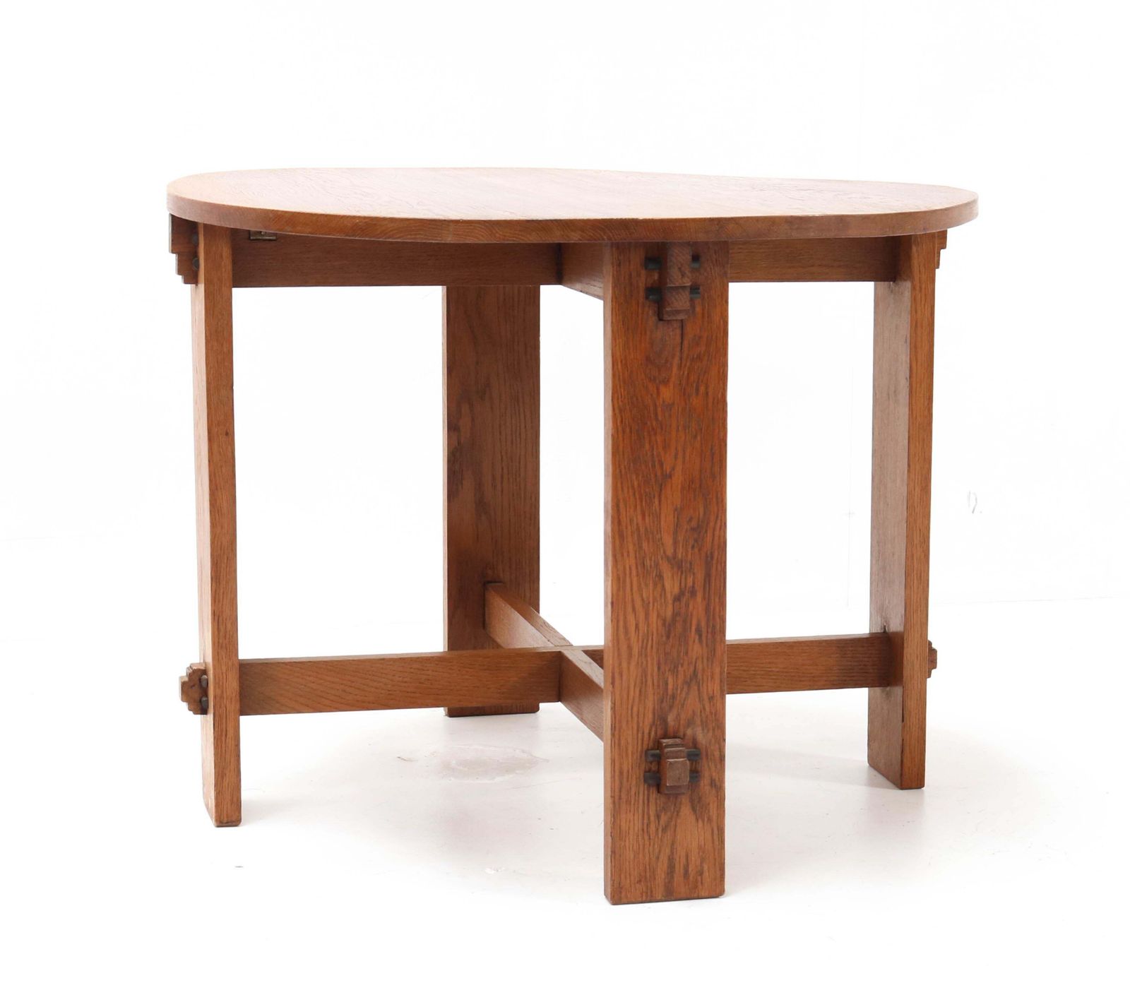 Oak Art Deco Haagse School Coffee Table By J.C. Le Cointre Den Haag, 1920s photo furniture