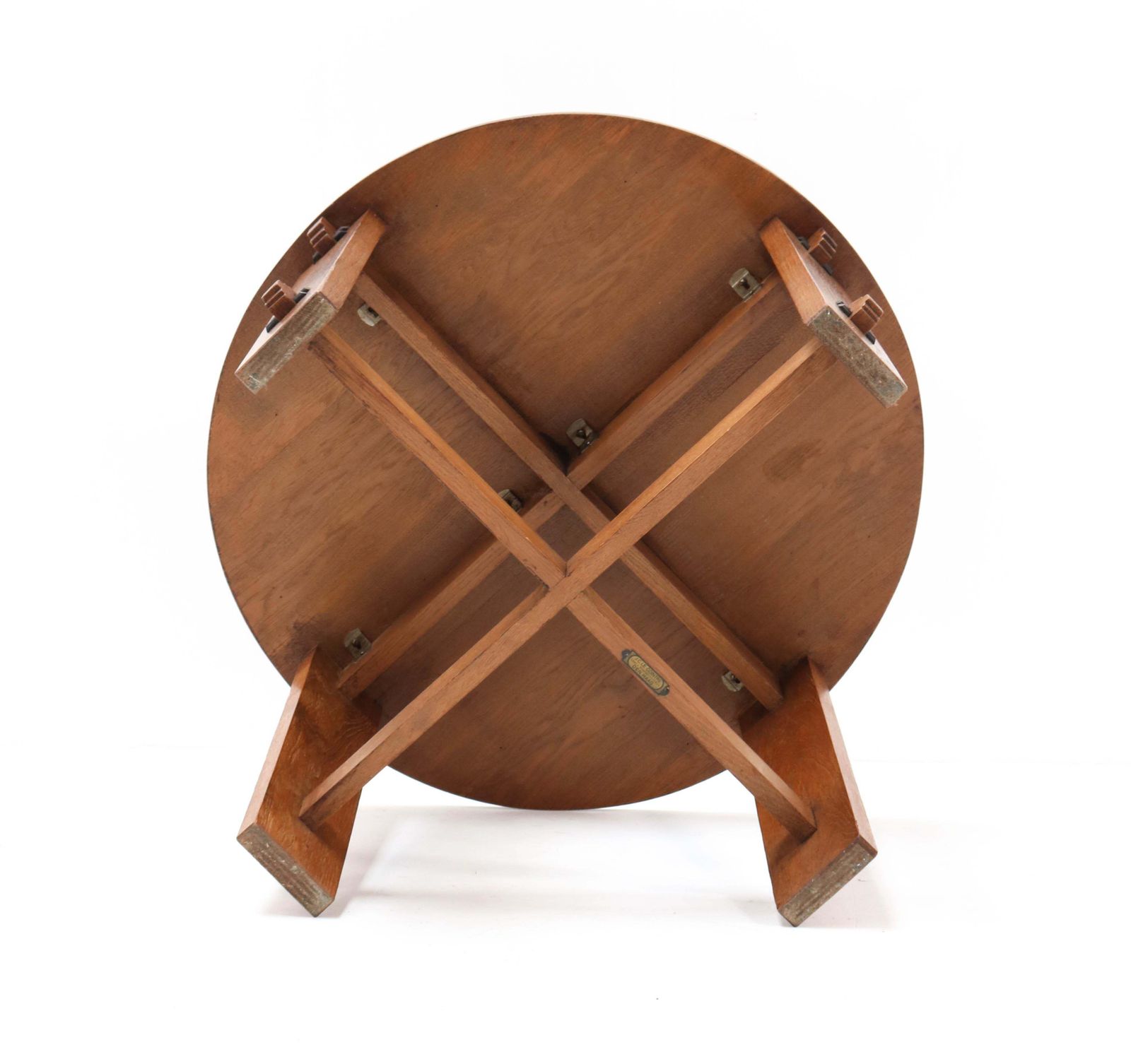 photo for sale Oak Art Deco Haagse School Coffee Table By J.C. Le Cointre Den Haag, 1920s
