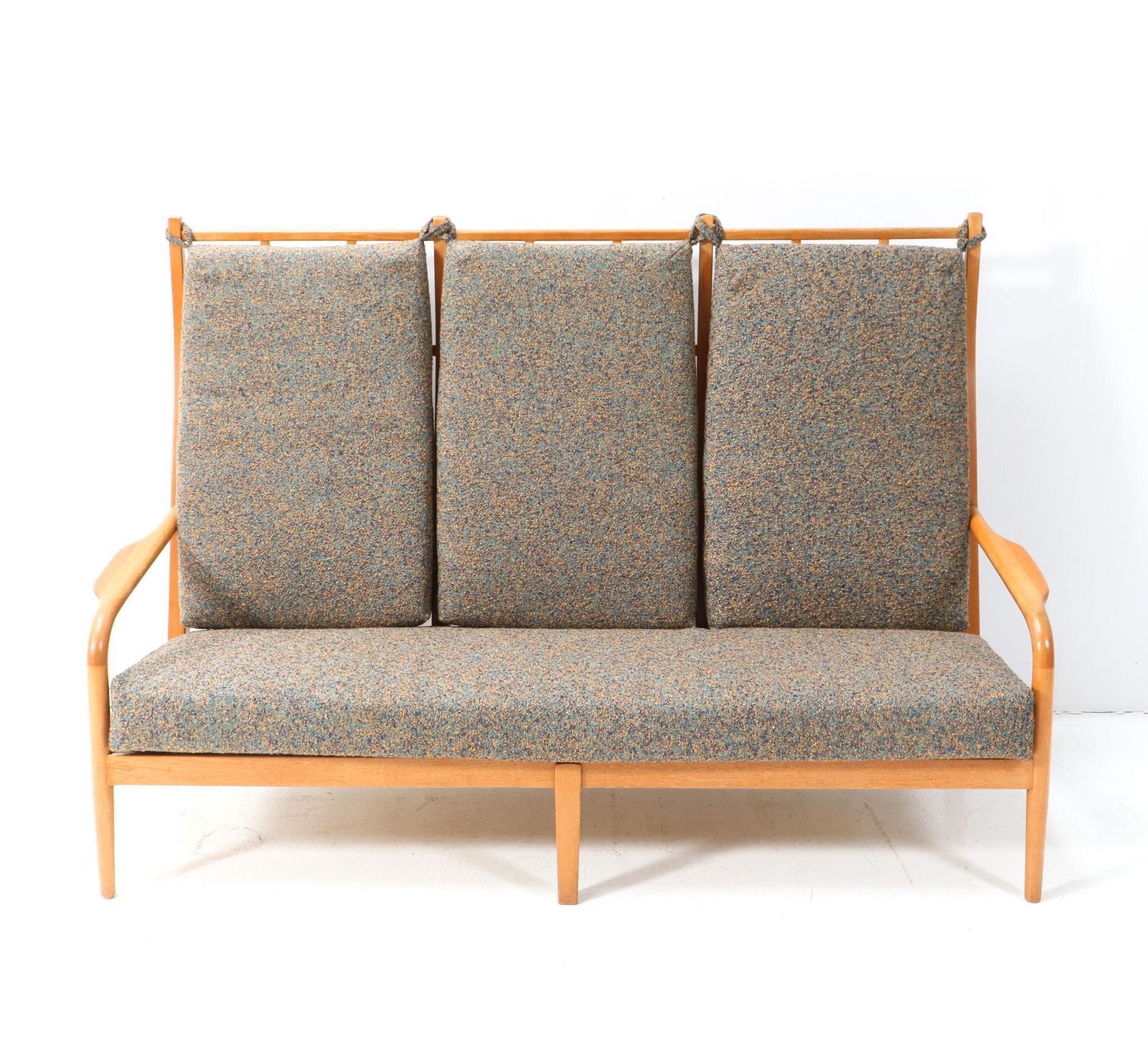 Ash Mid Century Modern High Back Sofa By Frits Eschauzier Jr, 1967 photo furniture