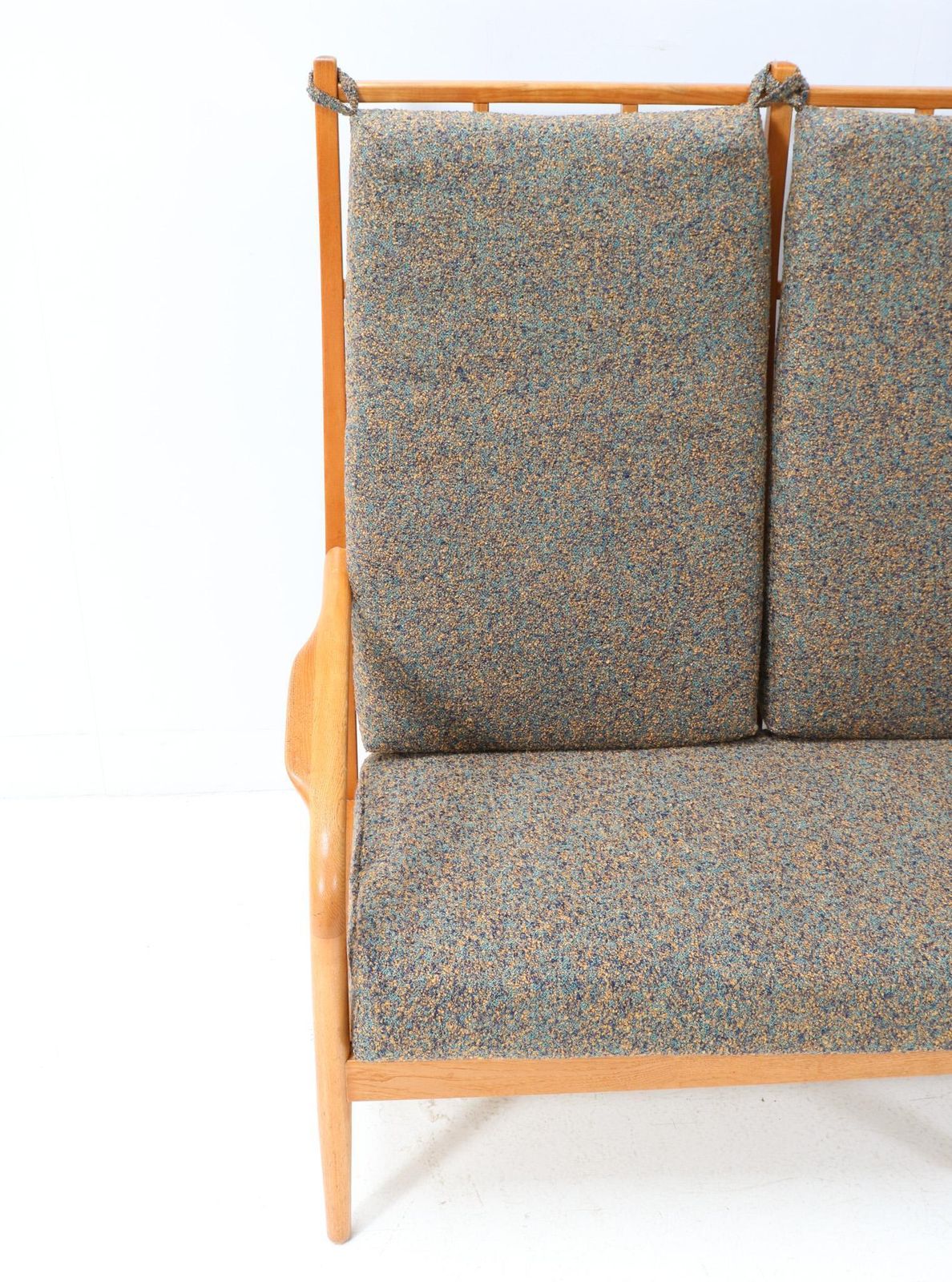 Ash Mid Century Modern High Back Sofa By Frits Eschauzier Jr, 1967 photo vintage