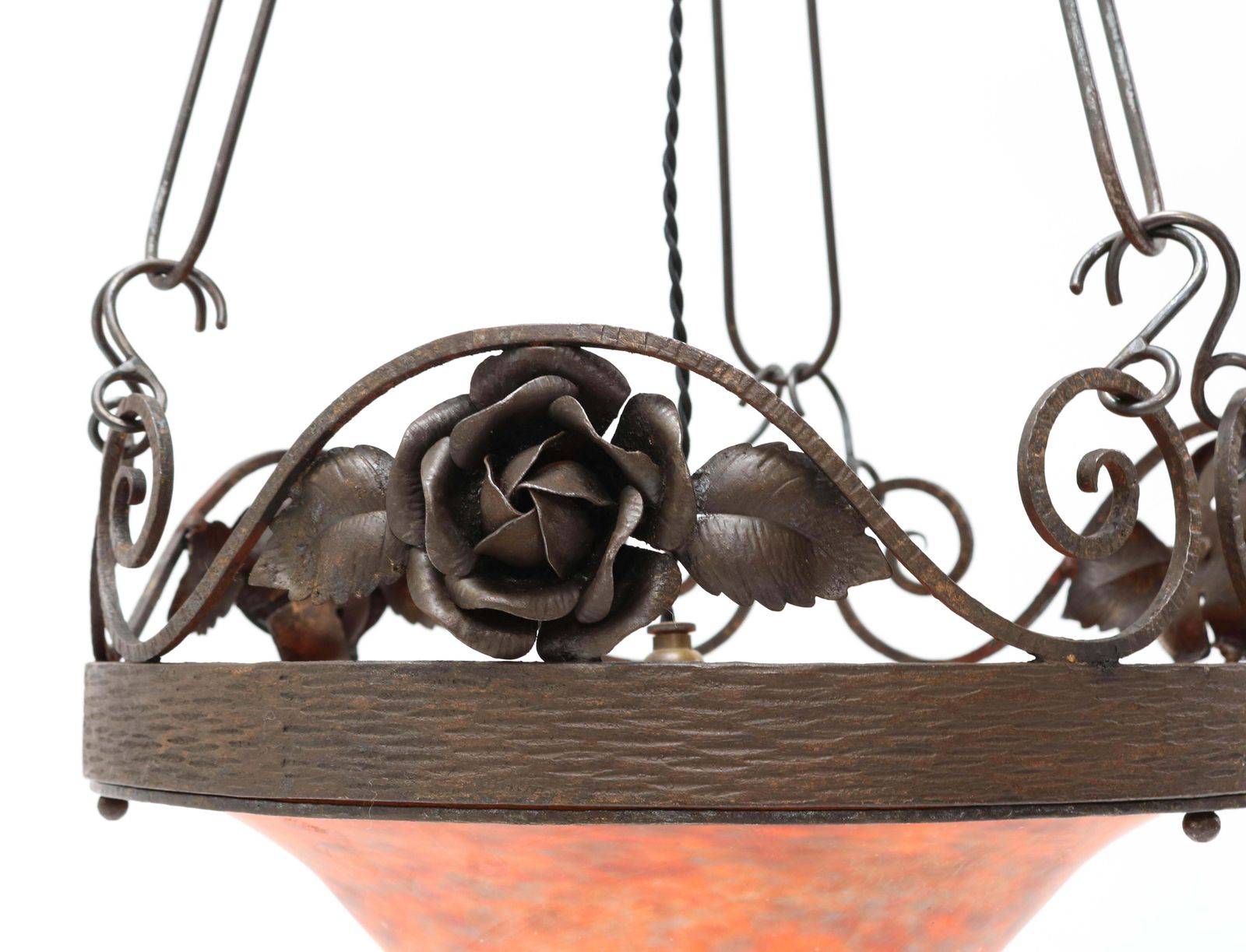 1593.0 French Art Nouveau Chandelier By Muller Frères Lunéville, 1900s photo