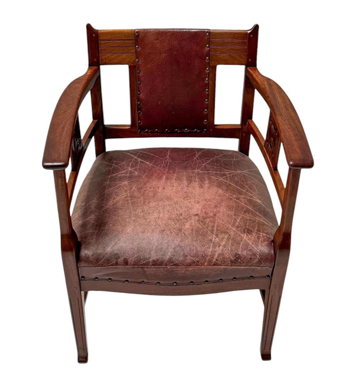 Jac. Van Den Bosch Arts & Crafts Club Chair For 'T Binnenhuis Amsterdam, 1900s photo furniture