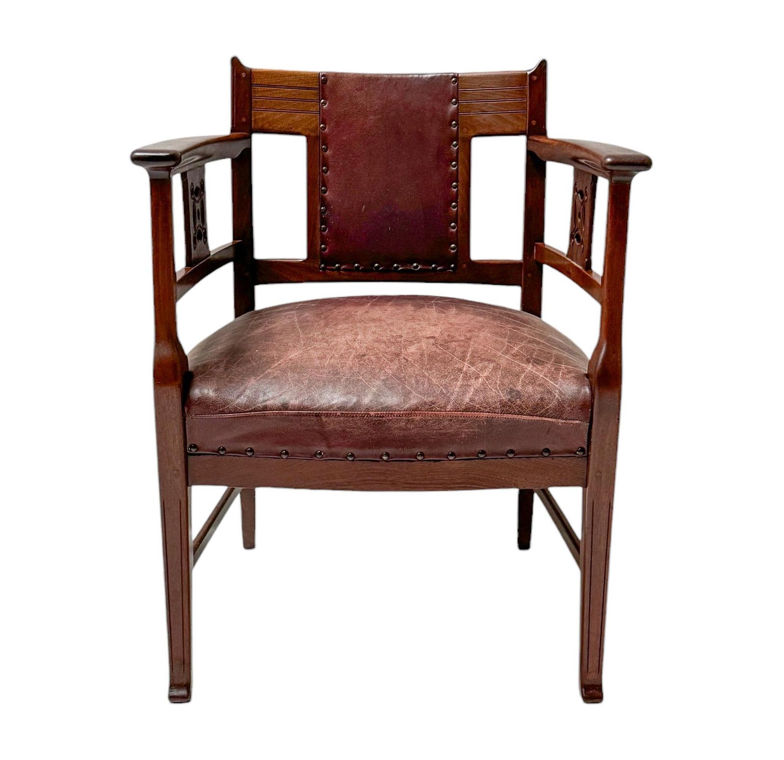 Jac. Van Den Bosch Arts & Crafts Club Chair For 'T Binnenhuis Amsterdam, 1900s photo for sale