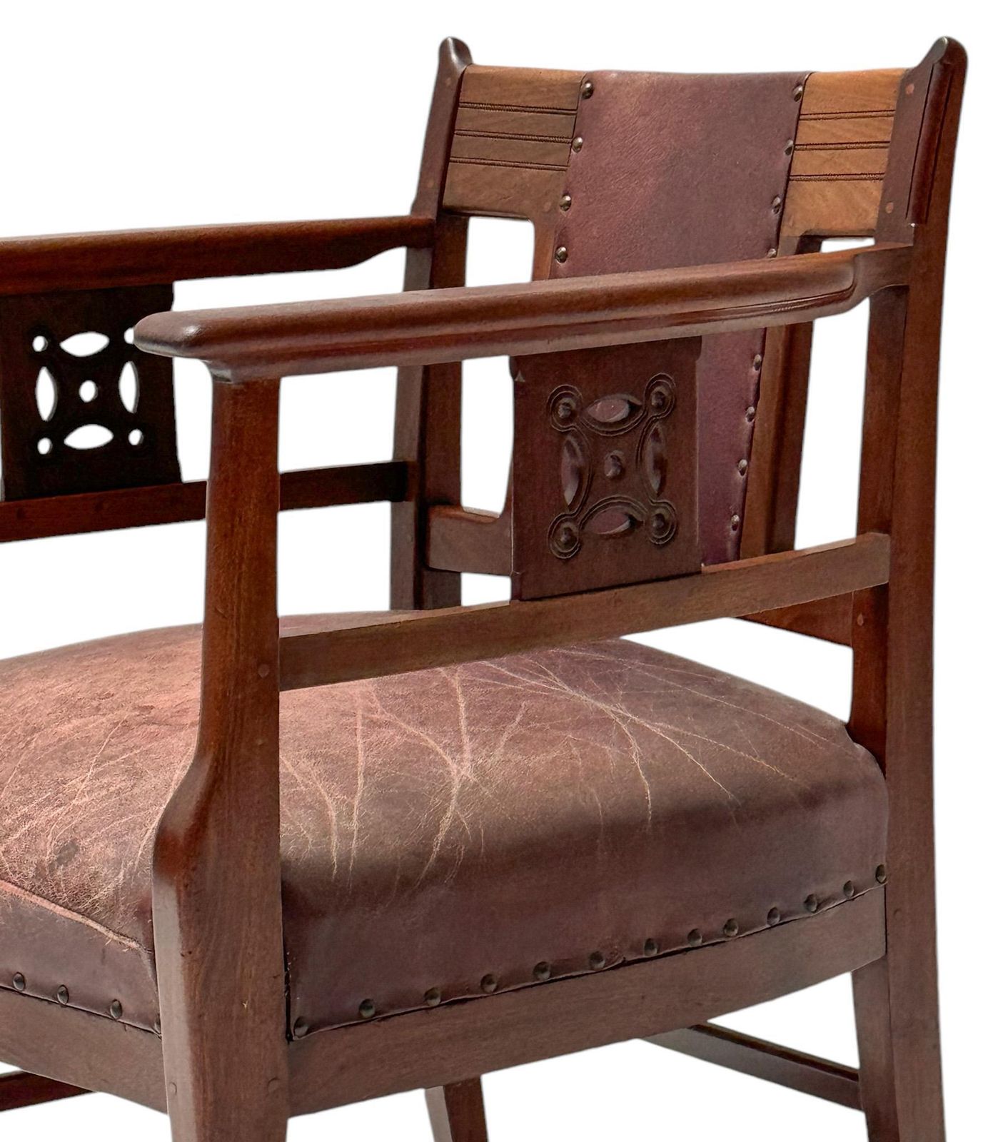 2951.0 Jac. Van Den Bosch Arts & Crafts Club Chair For 'T Binnenhuis Amsterdam, 1900s photo