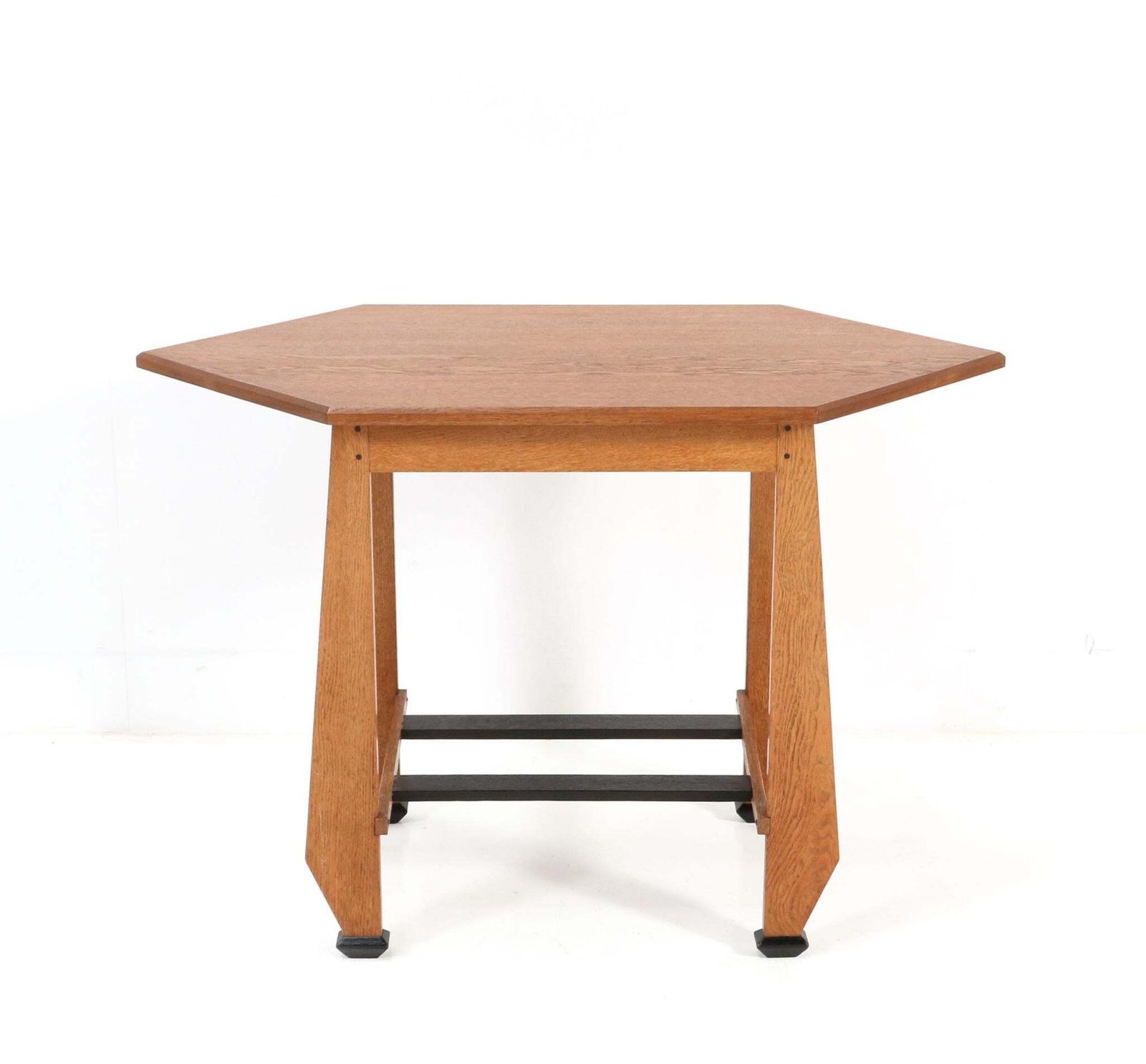 Oak Art Deco Amsterdamse School Tea Table By Jac. Van Den Bosch, 1920s photo furniture