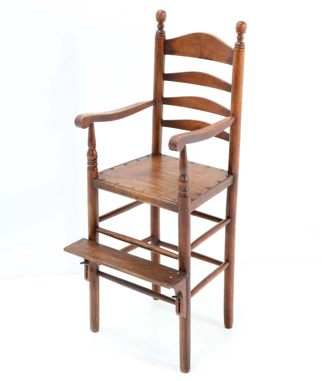 Antique 19th Century Beech Country Ladder Back Children's Chair photo 775.0