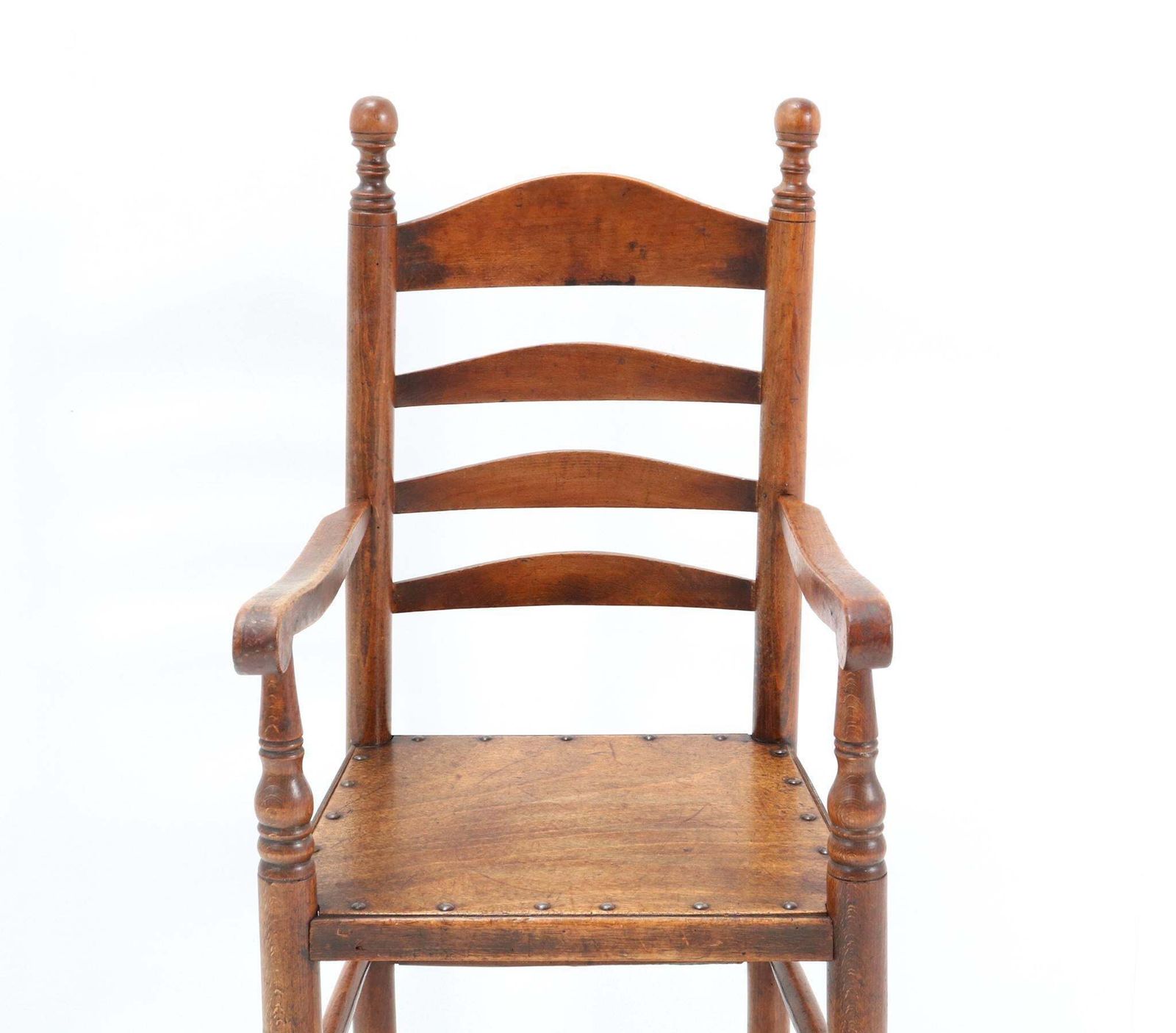 Antique 19th Century Beech Country Ladder Back Children's Chair photo vintage