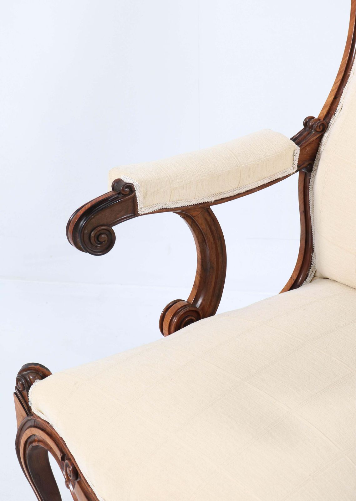 Satinwood Victorian High Back Armchair Or Voltaire Chair, 1860s photo Furniture