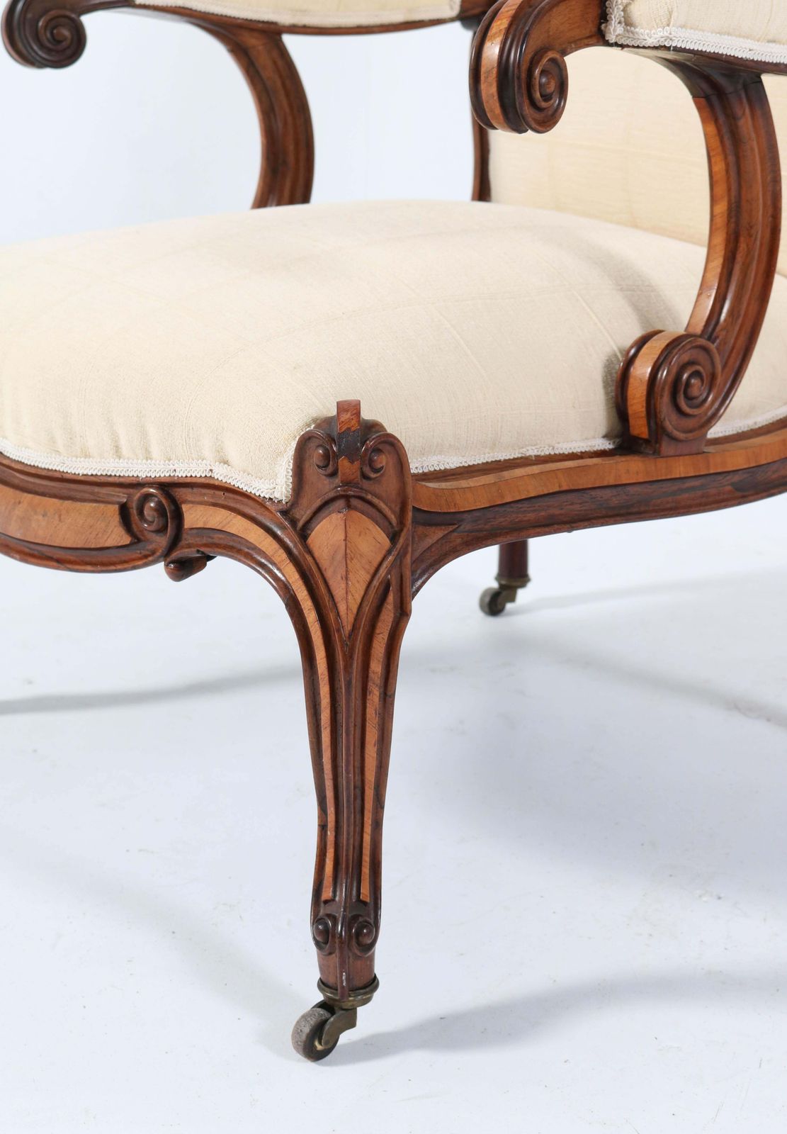 Satinwood Victorian High Back Armchair Or Voltaire Chair, 1860s photo buy