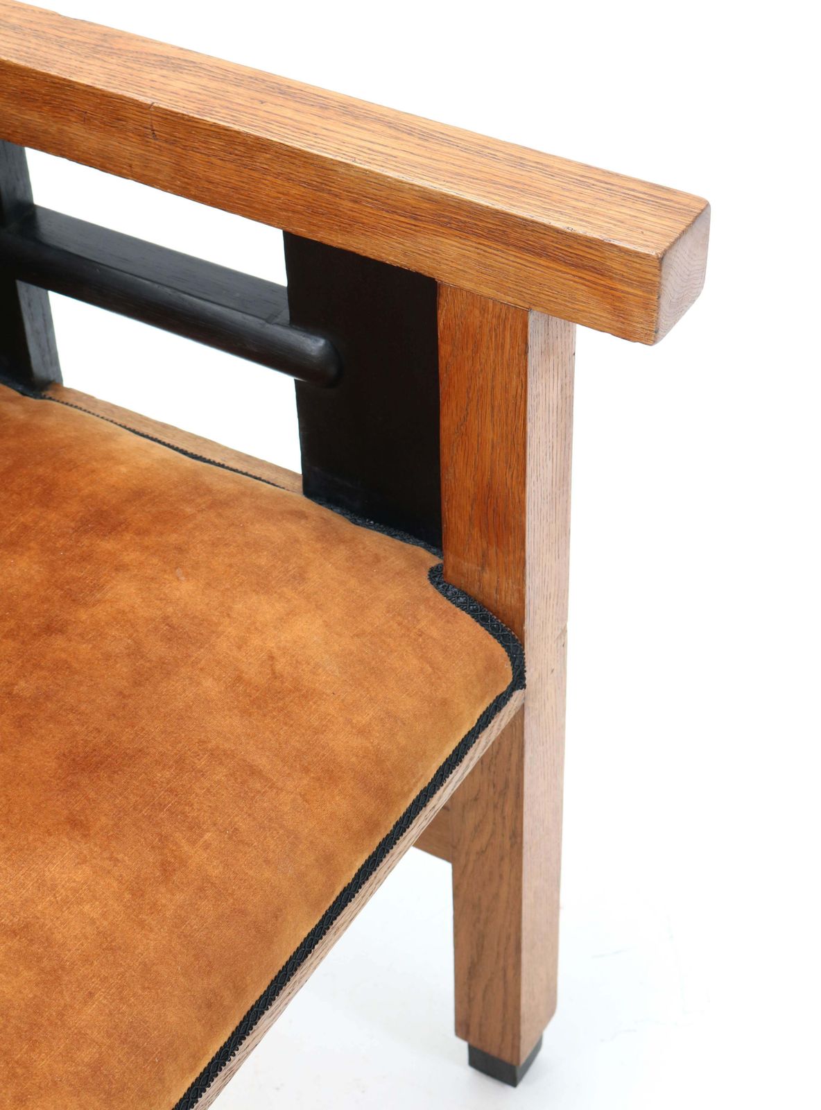 Oak Art Deco Haagse School Armchair By Jacques Grubben, 1930 photo vinterior