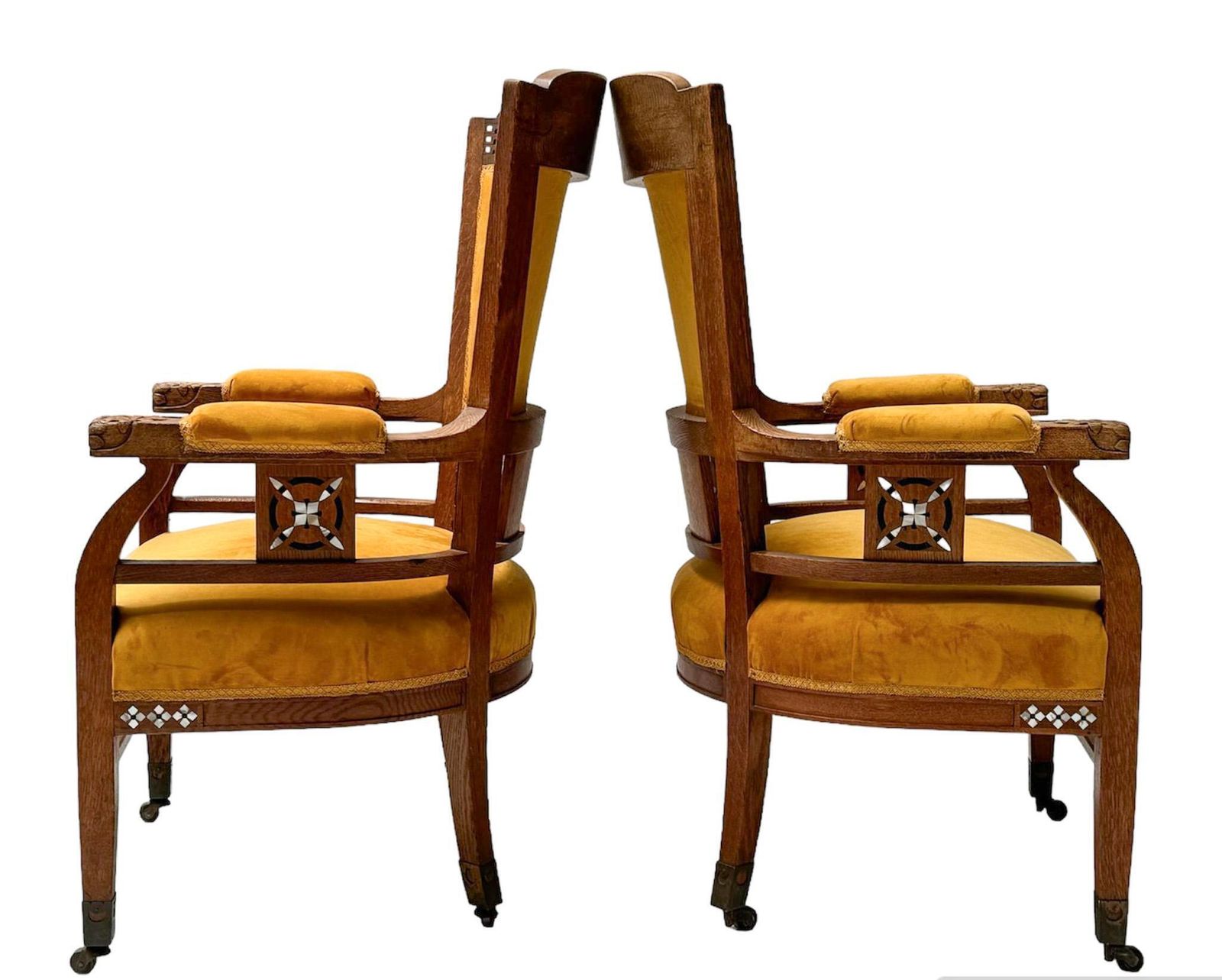 Art Nouveau Arts & Crafts Armchairs By H.F. Jansen & Zonen Amsterdam photo Furniture