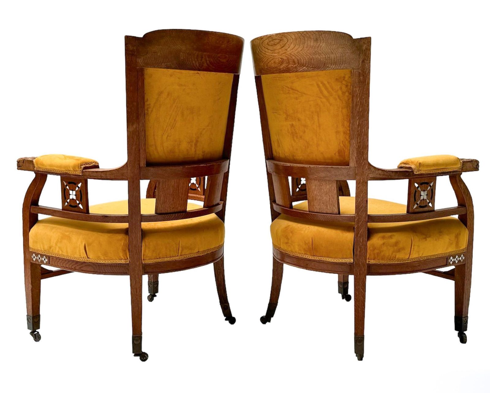 Art Nouveau Arts & Crafts Armchairs By H.F. Jansen & Zonen Amsterdam photo 2541.0