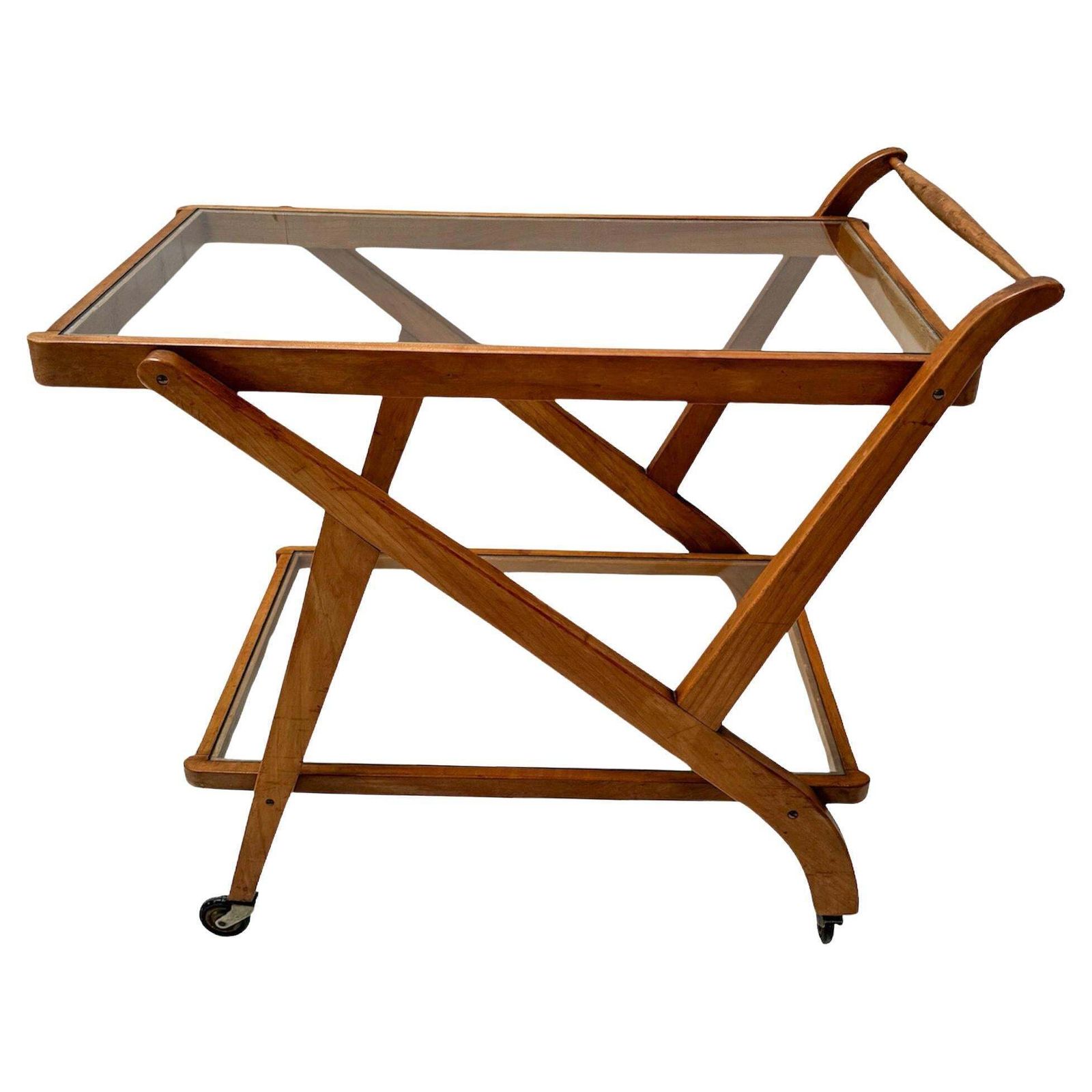 Teak Mid Century Modern Serving Trolley Or Cart, 1960s