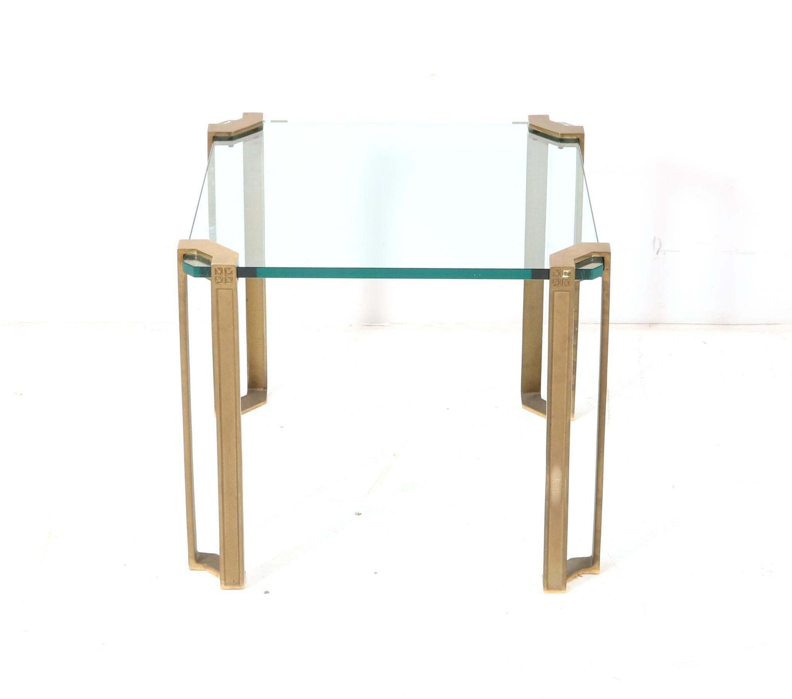 Hollywood Regency Bronze Square Side Table By Peter Ghyczy For Ghyczy, 1970s photo for sale
